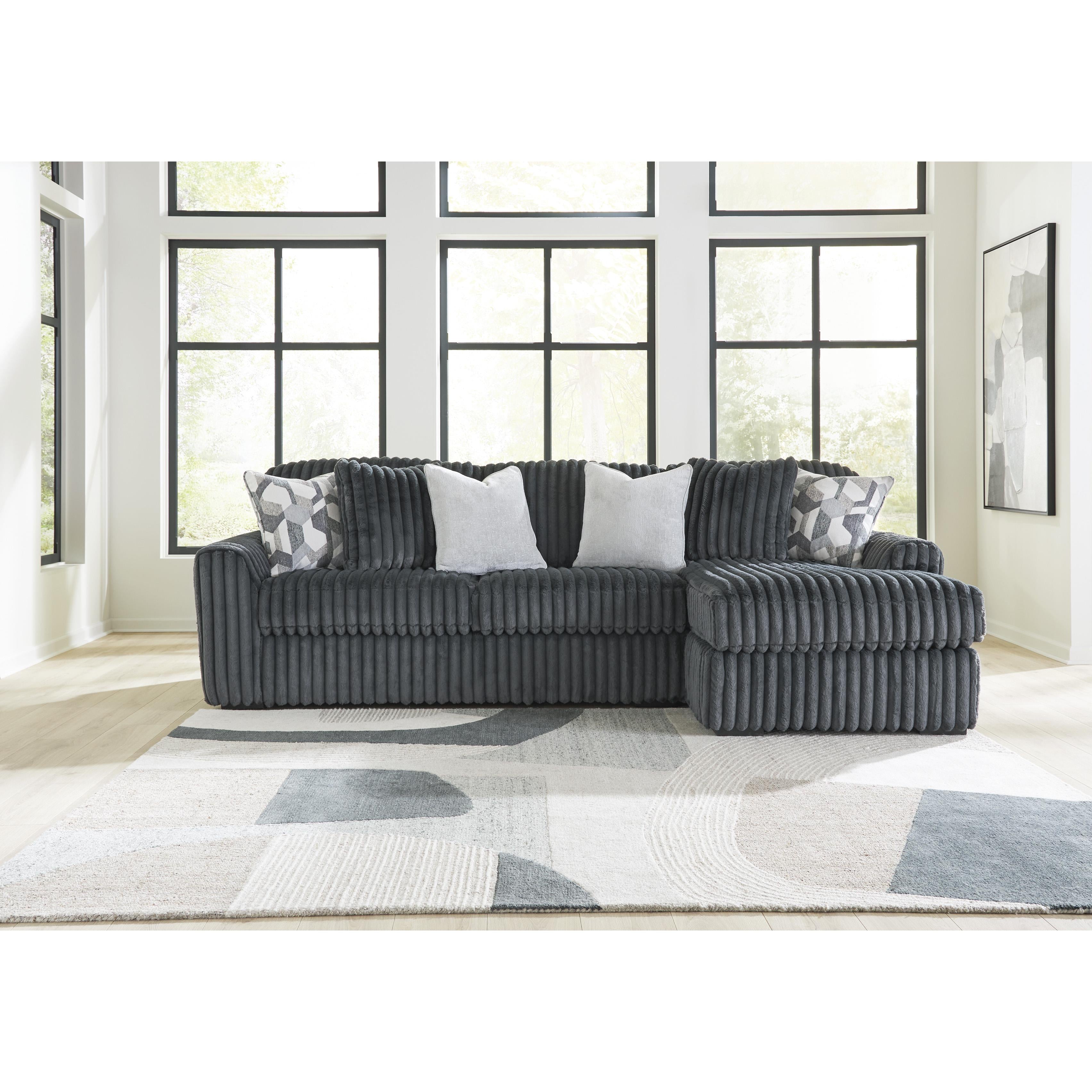 Signature Design by Ashley Midnight-Madness 98105S3 2 pc Sectional Sofa Chaise - Image 2
