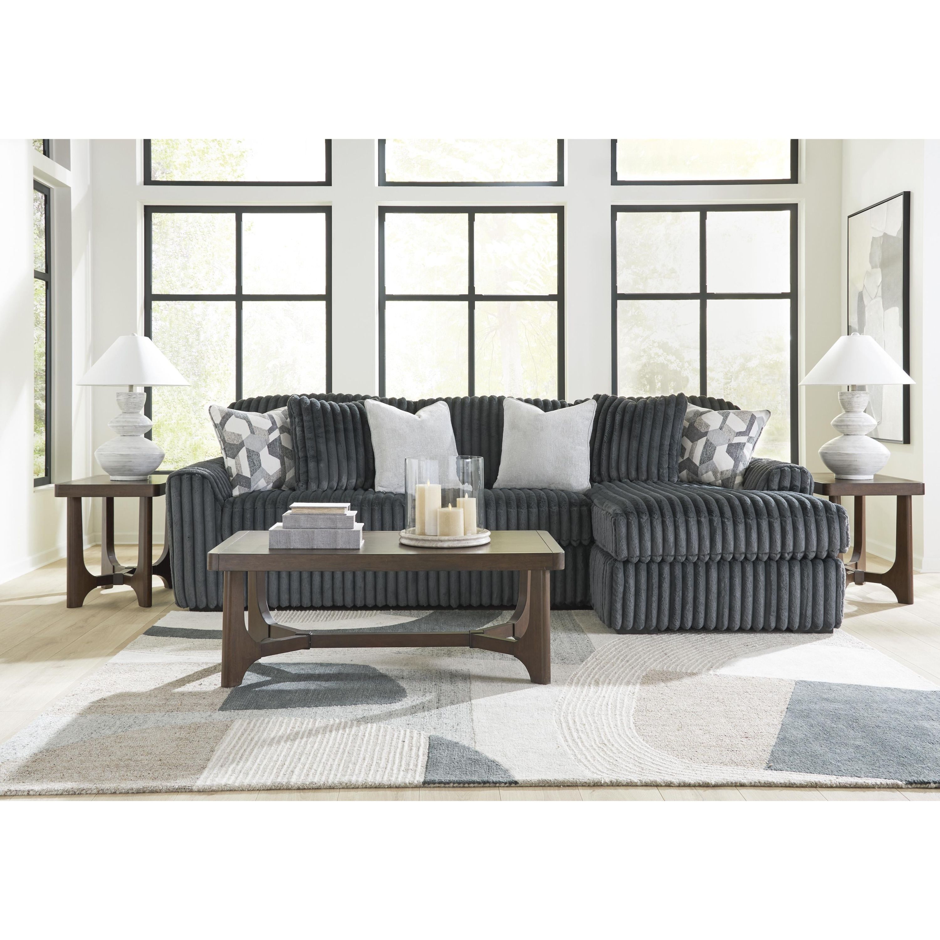 Signature Design by Ashley Midnight-Madness 98105S3 2 pc Sectional Sofa Chaise - Image 3
