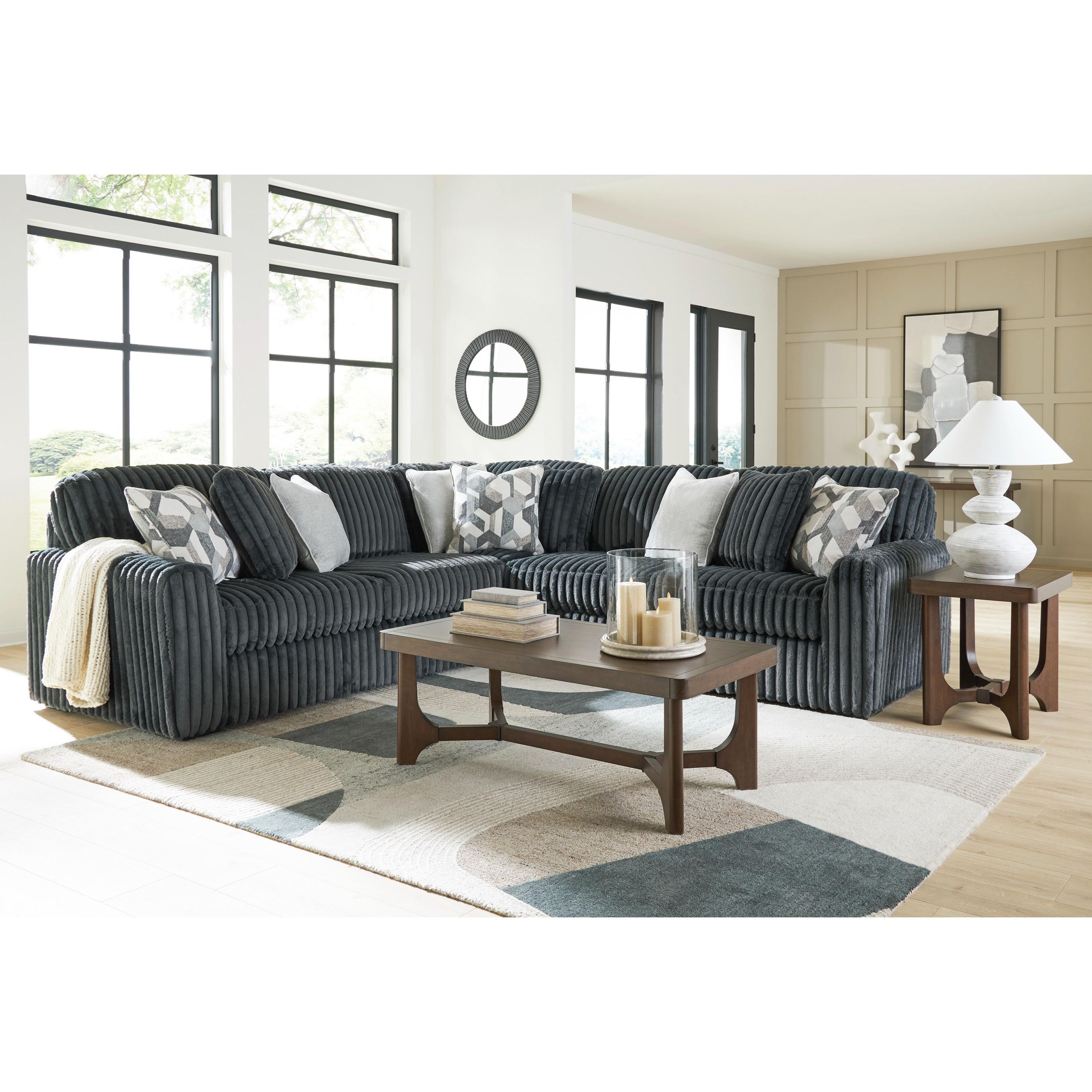 Signature Design by Ashley Midnight-Madness 98105S5 3 pc Sectional - Image 1