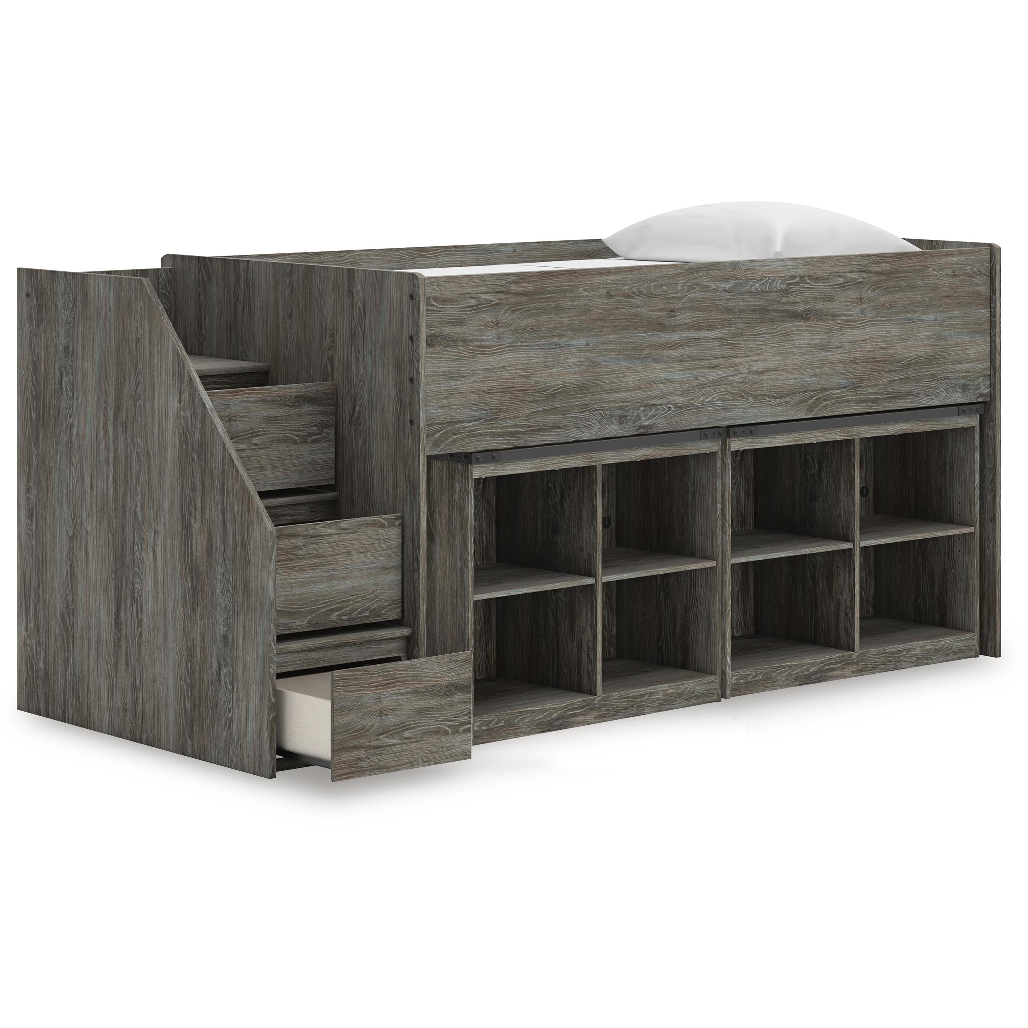 Signature Design by Ashley Frandern B4480B25 Twin Loft Bed with Bookcase Storage - Image 2