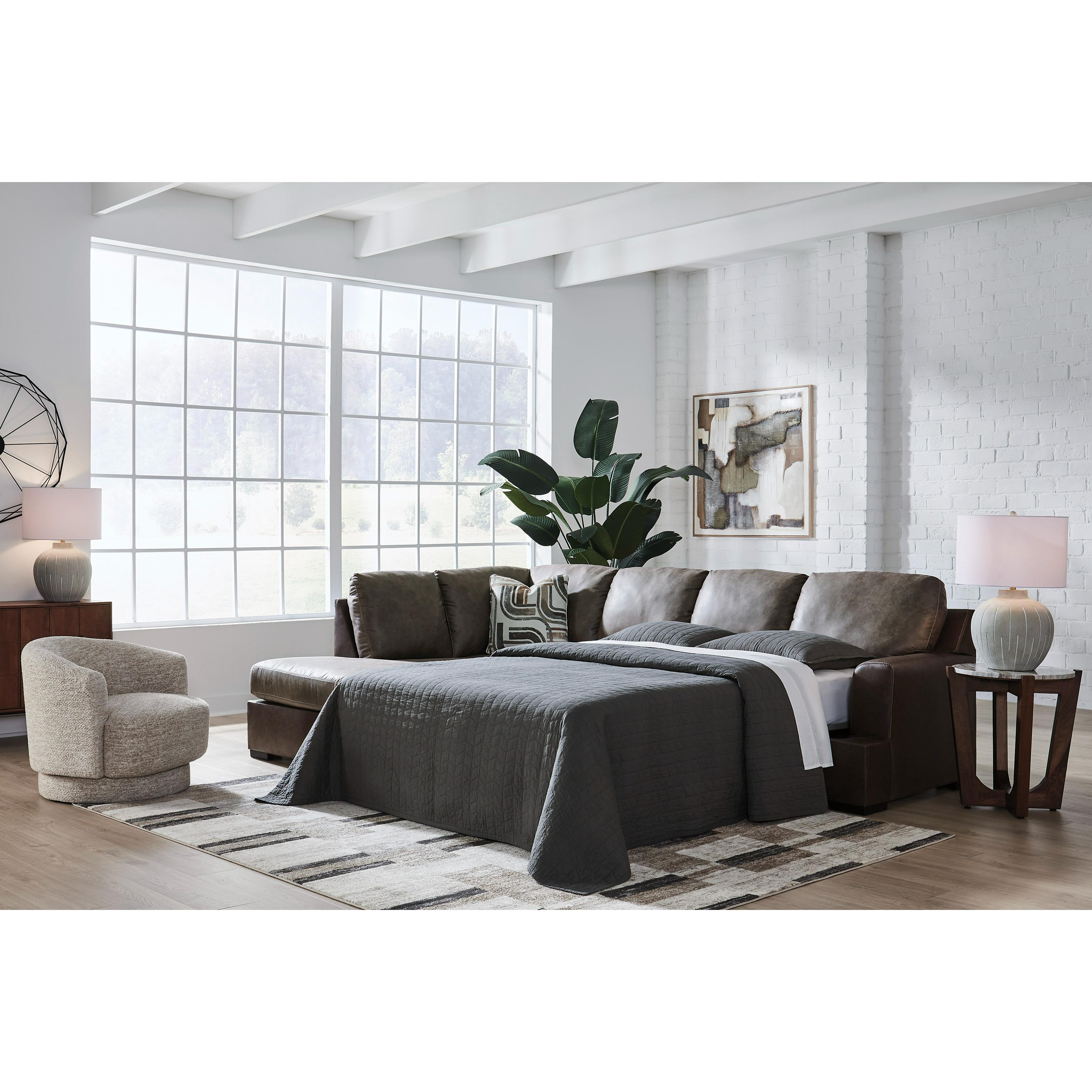 Signature Design by Ashley Castille Way PC62703S4 2 pc Sleeper Sectional with Chaise - Image 3
