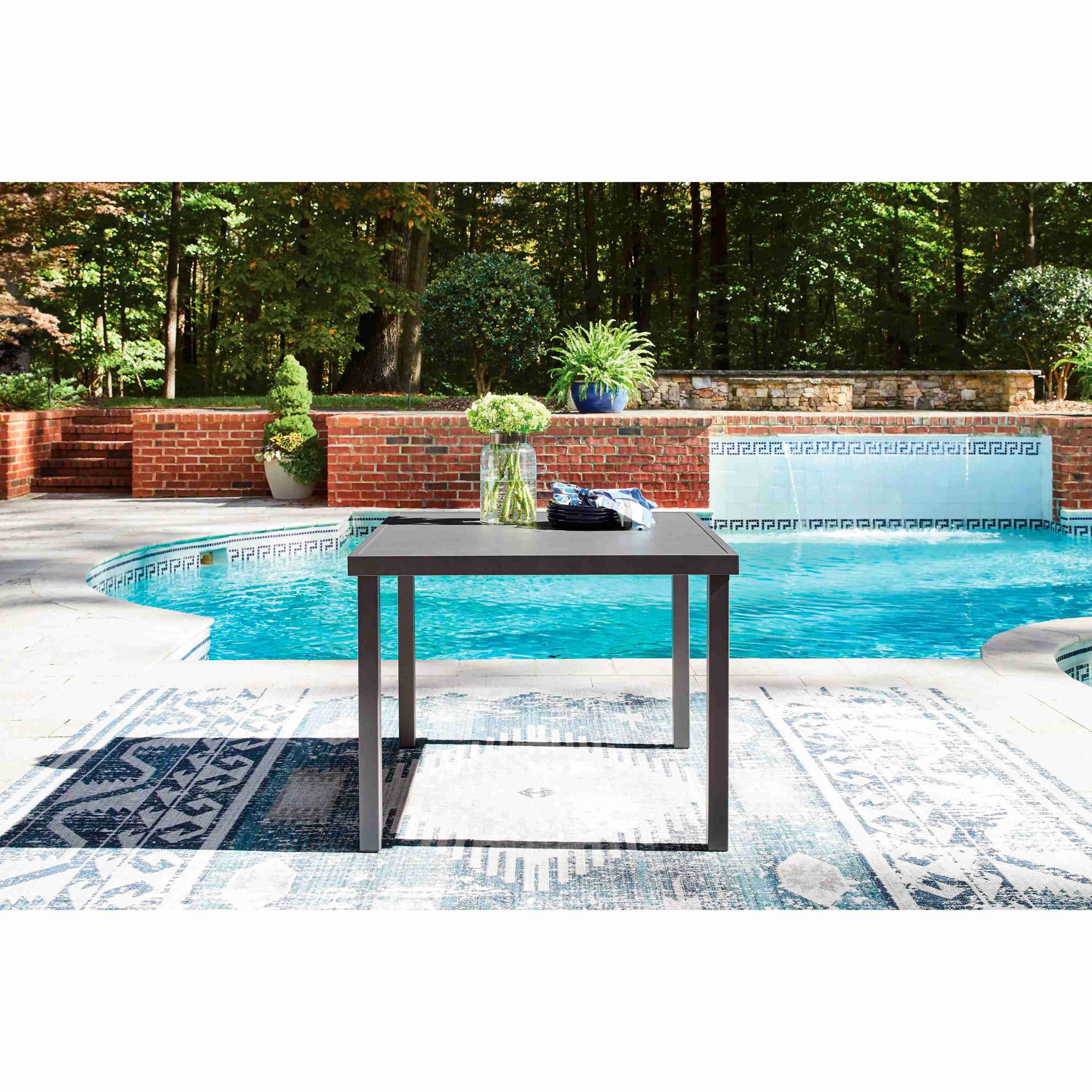 Signature Design by Ashley Rocky Creek PCP326-615 Square Dining Table with Umbrella Option - Image 3