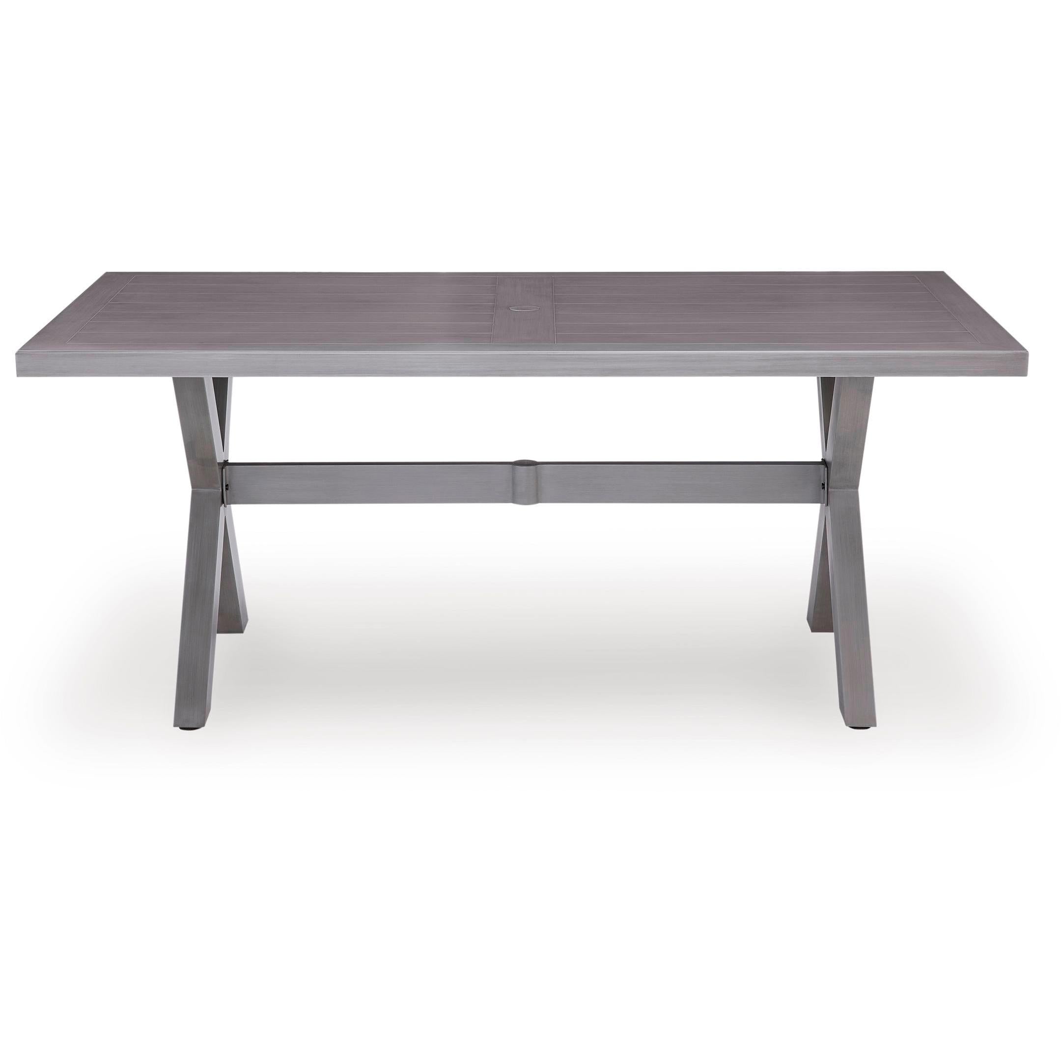 Signature Design by Ashley Half Moon Beach PCP418-625 Rectangular Dining Table with Umbrella Option - Image 2
