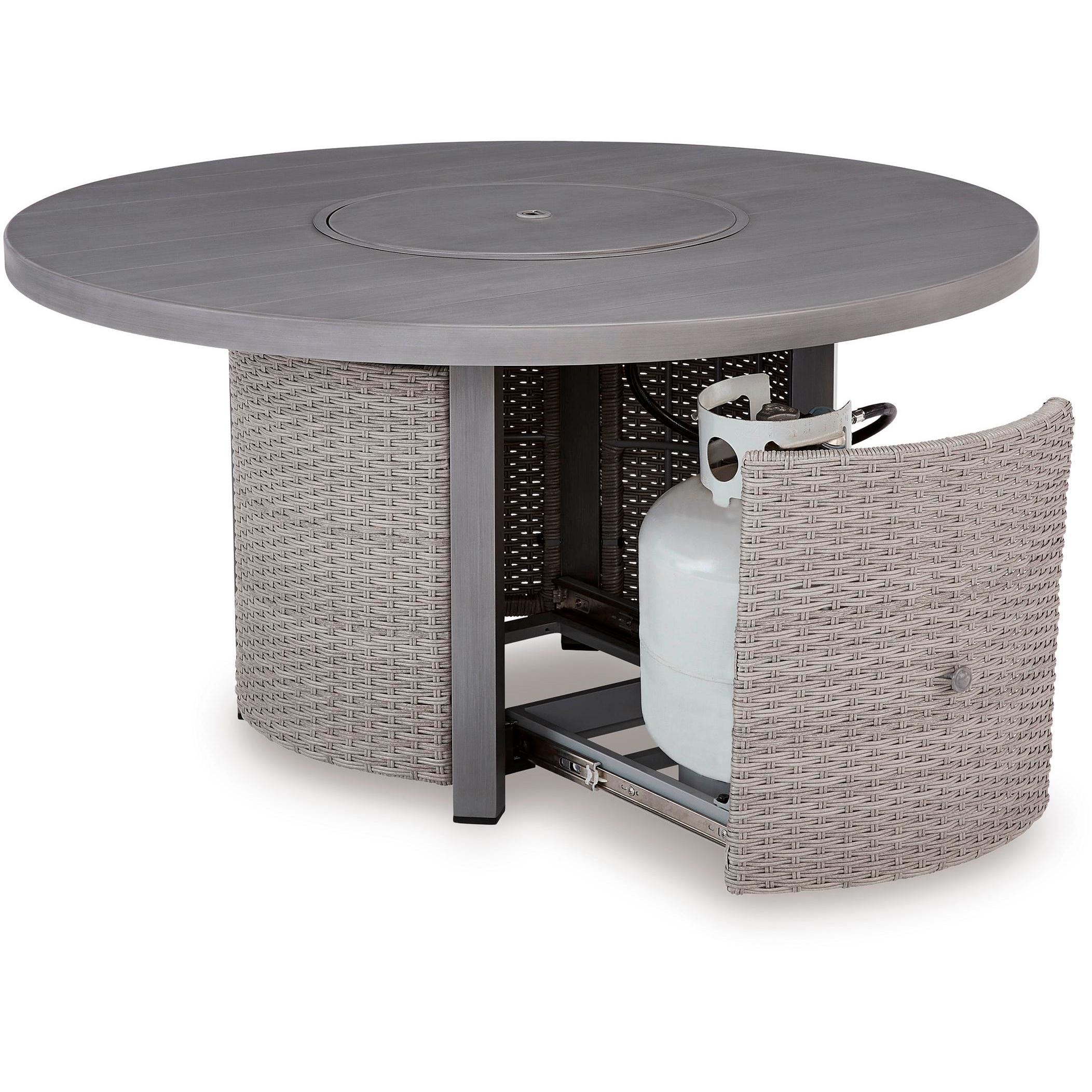 Signature Design by Ashley Half Moon Beach PCP418-776 Round Fire Pit Table - Image 2
