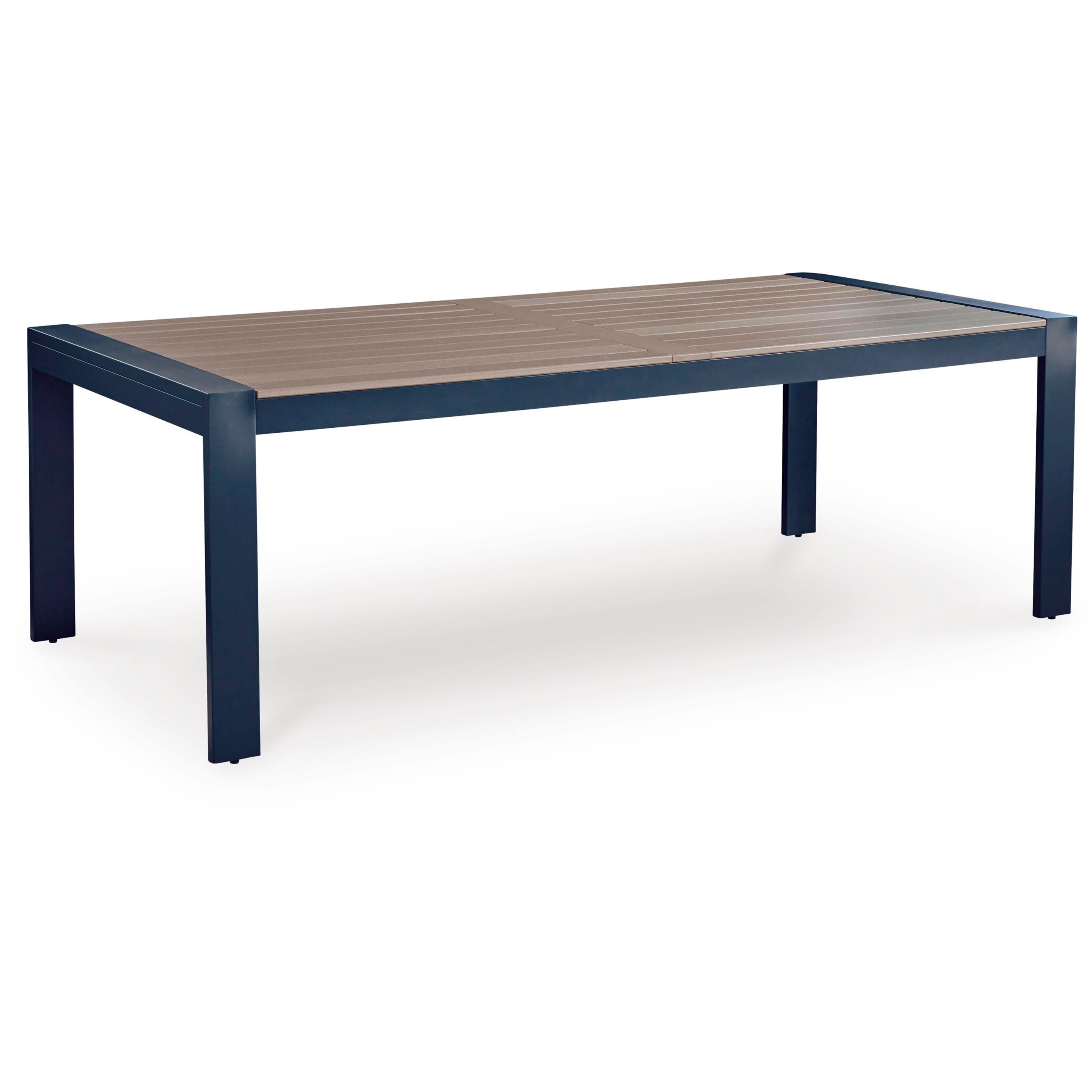 Signature Design by Ashley East Beach PCP587-625 Rectangular Dining Table with Umbrella Option