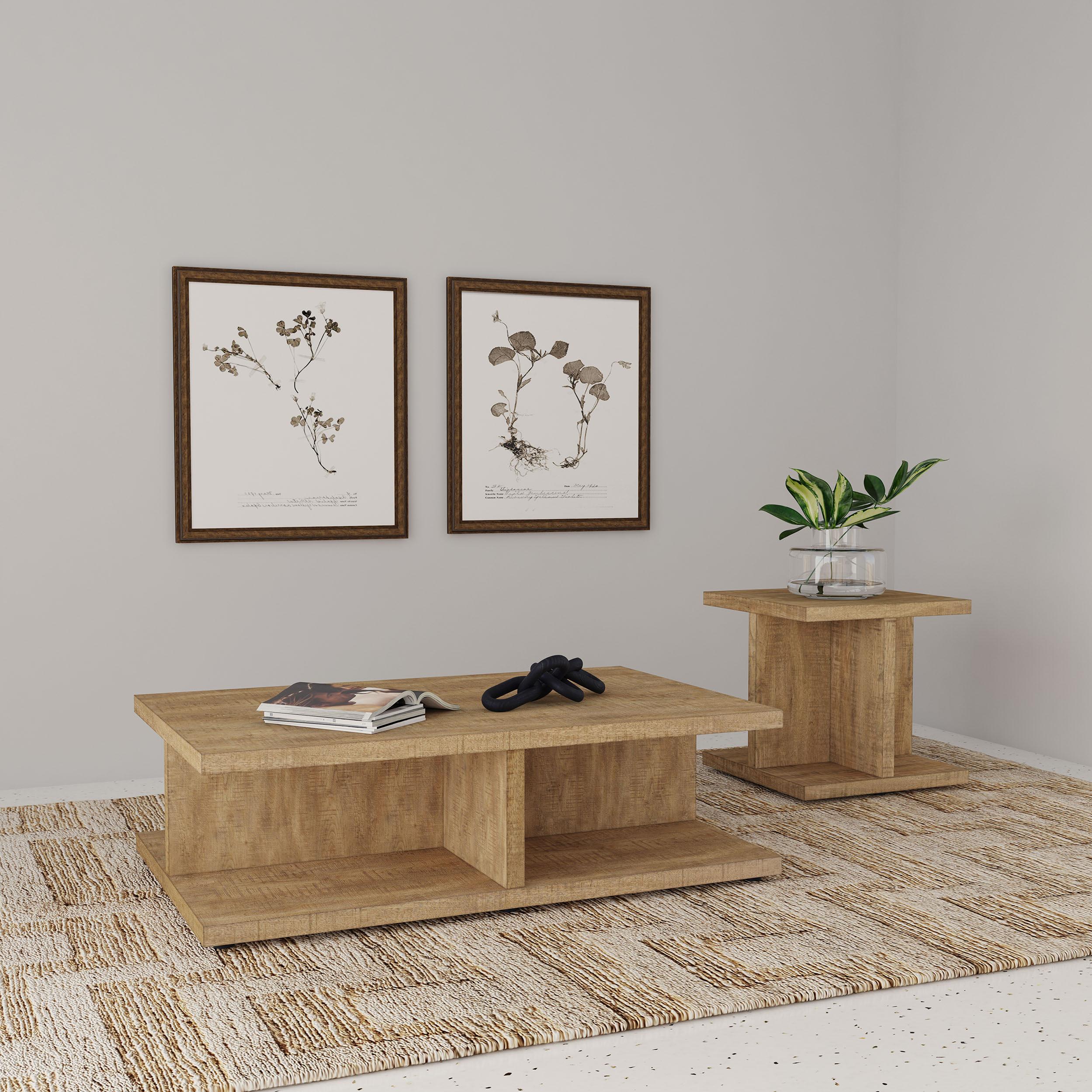 Coaster Furniture Cortona 706178-S2 2-piece Coffee and End Table Set - Mango - Image 2