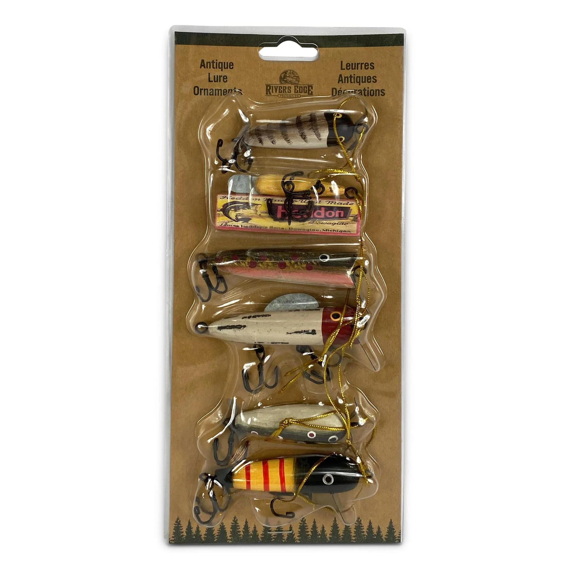 Christmas Ornaments 6-Pack-Antique Lures - Image 2