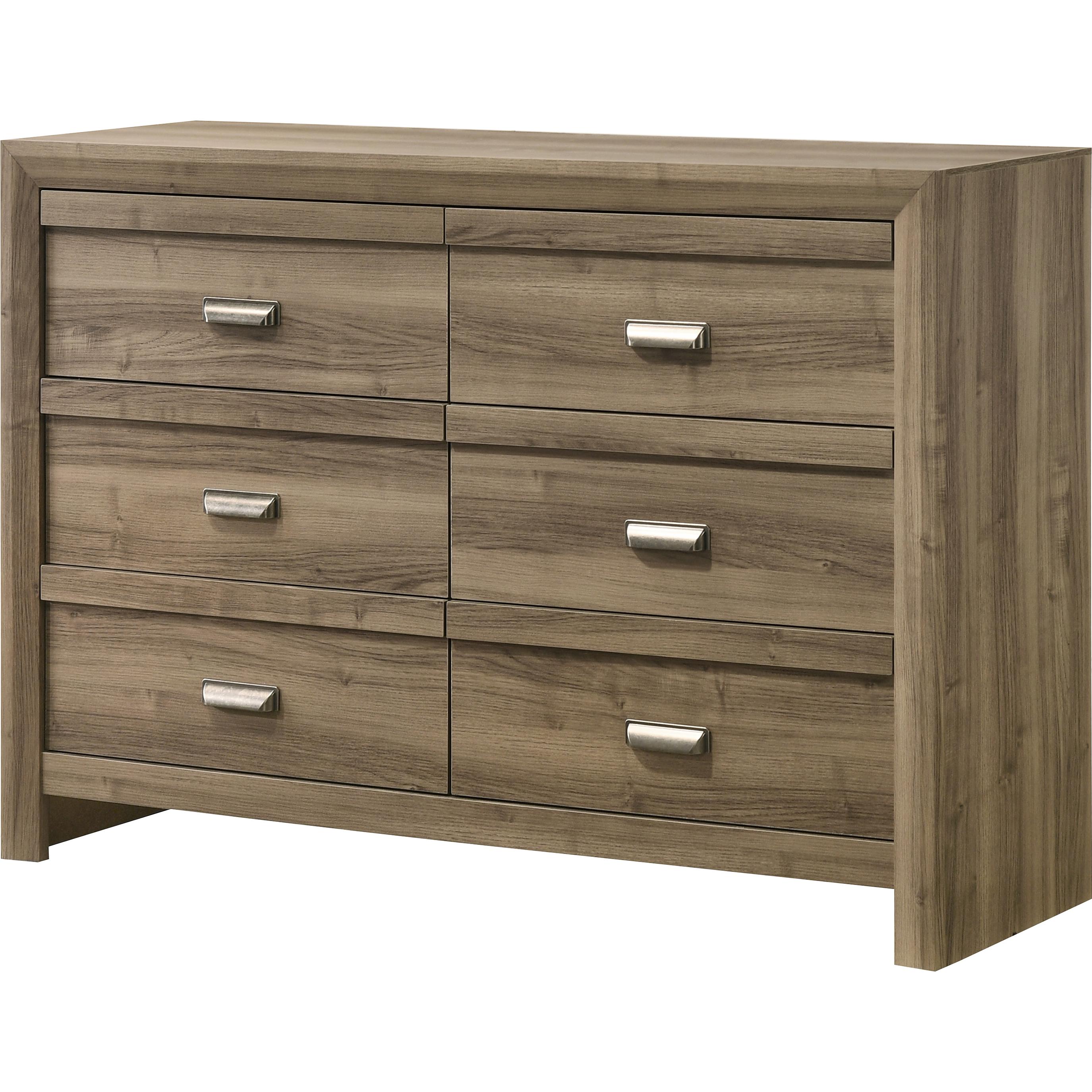 Crown Mark Valor B9332-1 Dresser - Light Brown - Image 1