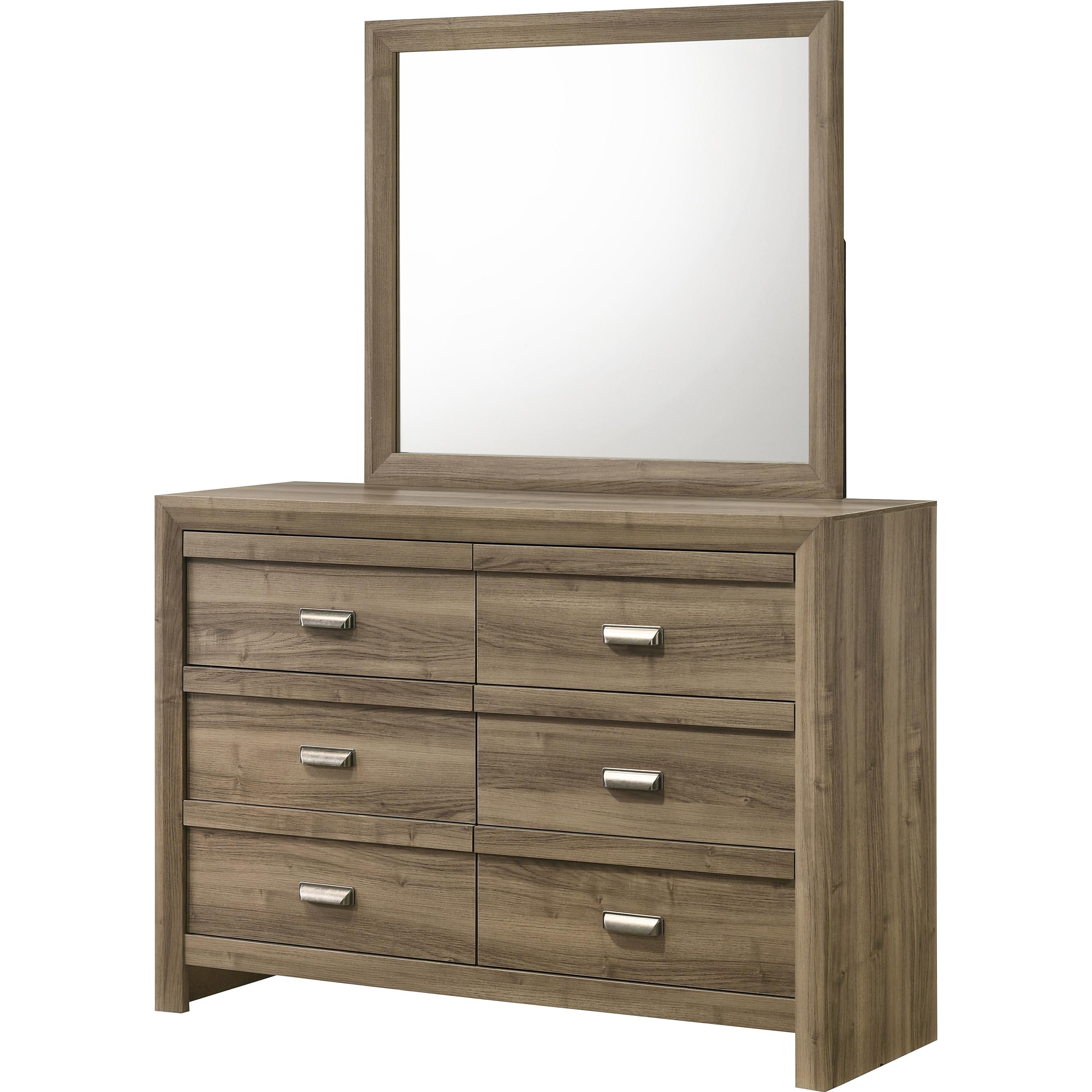 Crown Mark Valor B9332-1 Dresser - Light Brown - Image 2