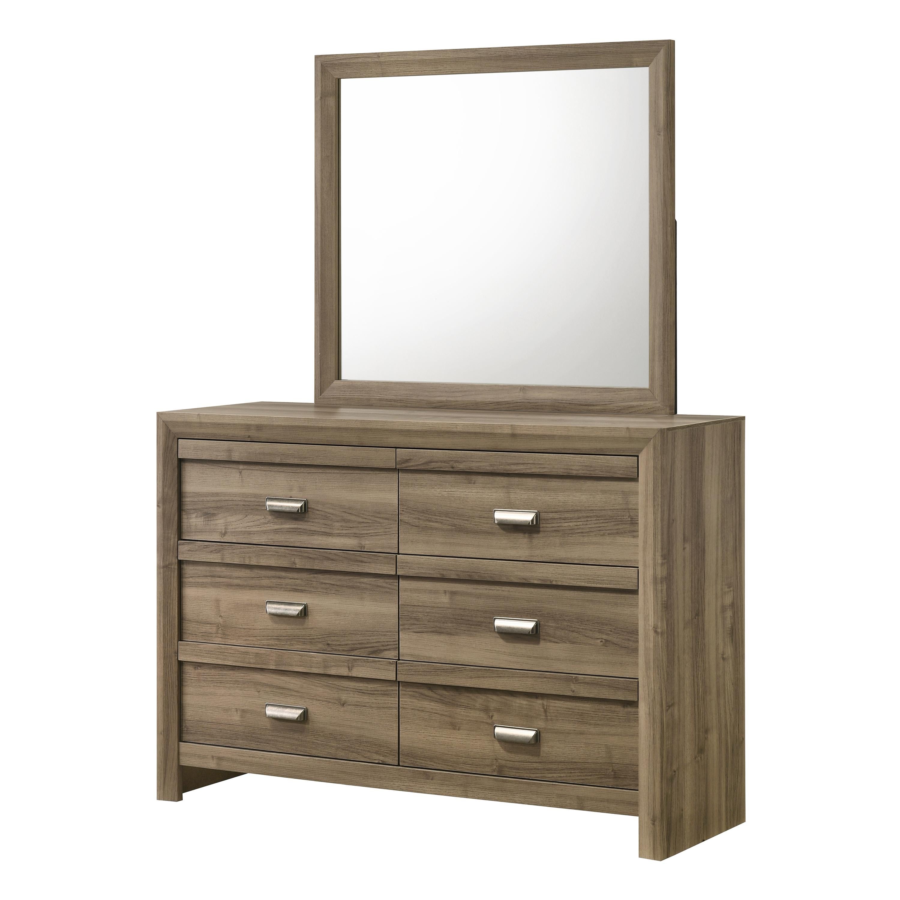 Crown Mark Valor B9332-11 Dresser Mirror - Light Brown - Image 2