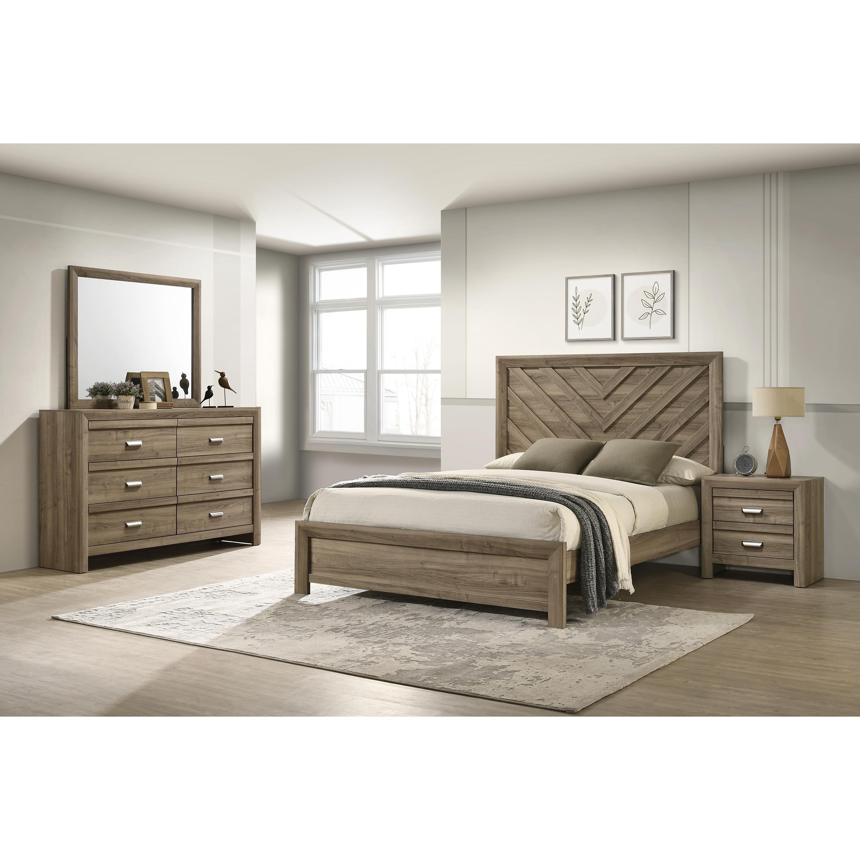 Crown Mark Valor B9332-2 Nightstand - Light Brown - Image 3