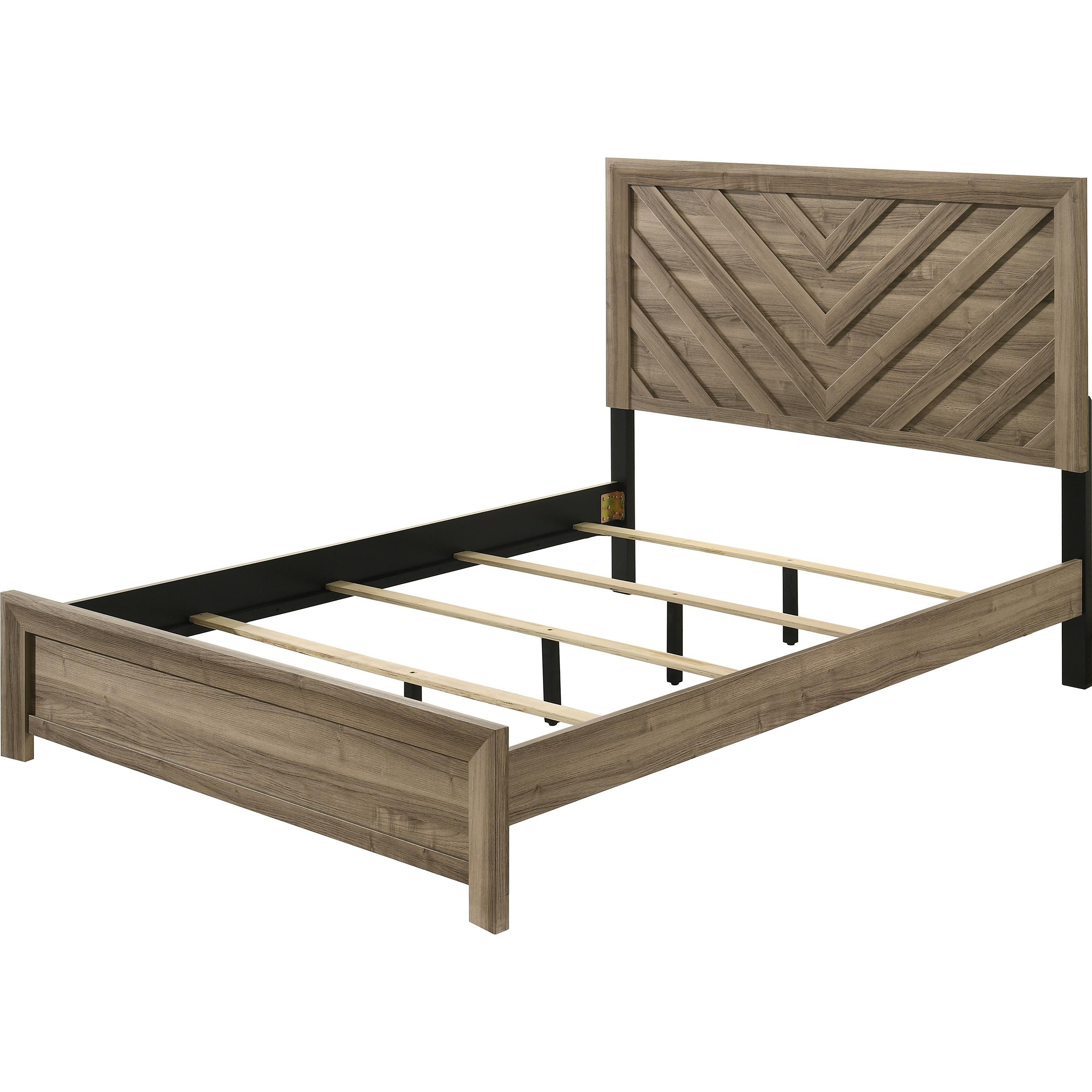 Crown Mark Valor B9332-Q Queen Bed - Light Brown - Image 2