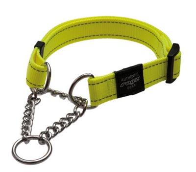 Rogz For Dogs Fanbelt Half-Slip Collar Yellow - Size L - Image 1