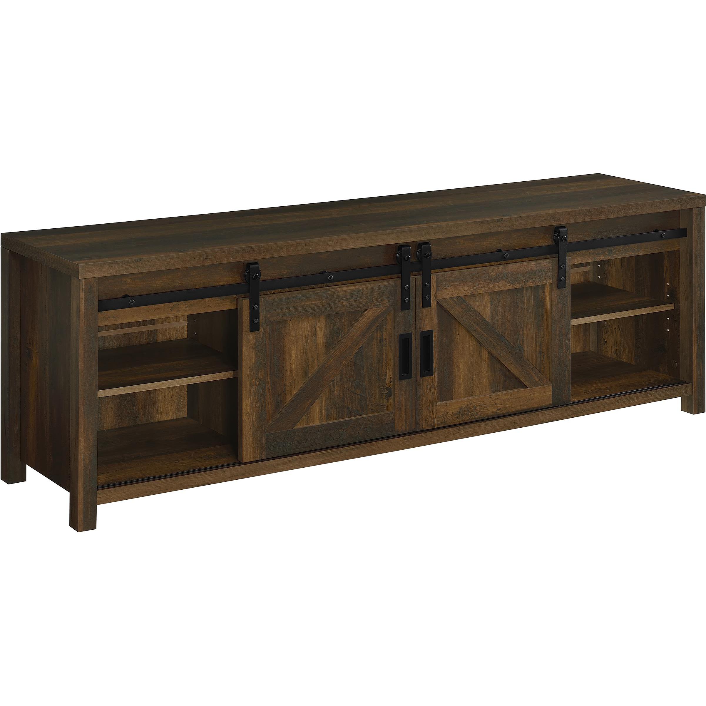 Coaster Furniture Enfield 722863 71-inch TV Stand Fireplace Media Console - Dark Pine - Image 3