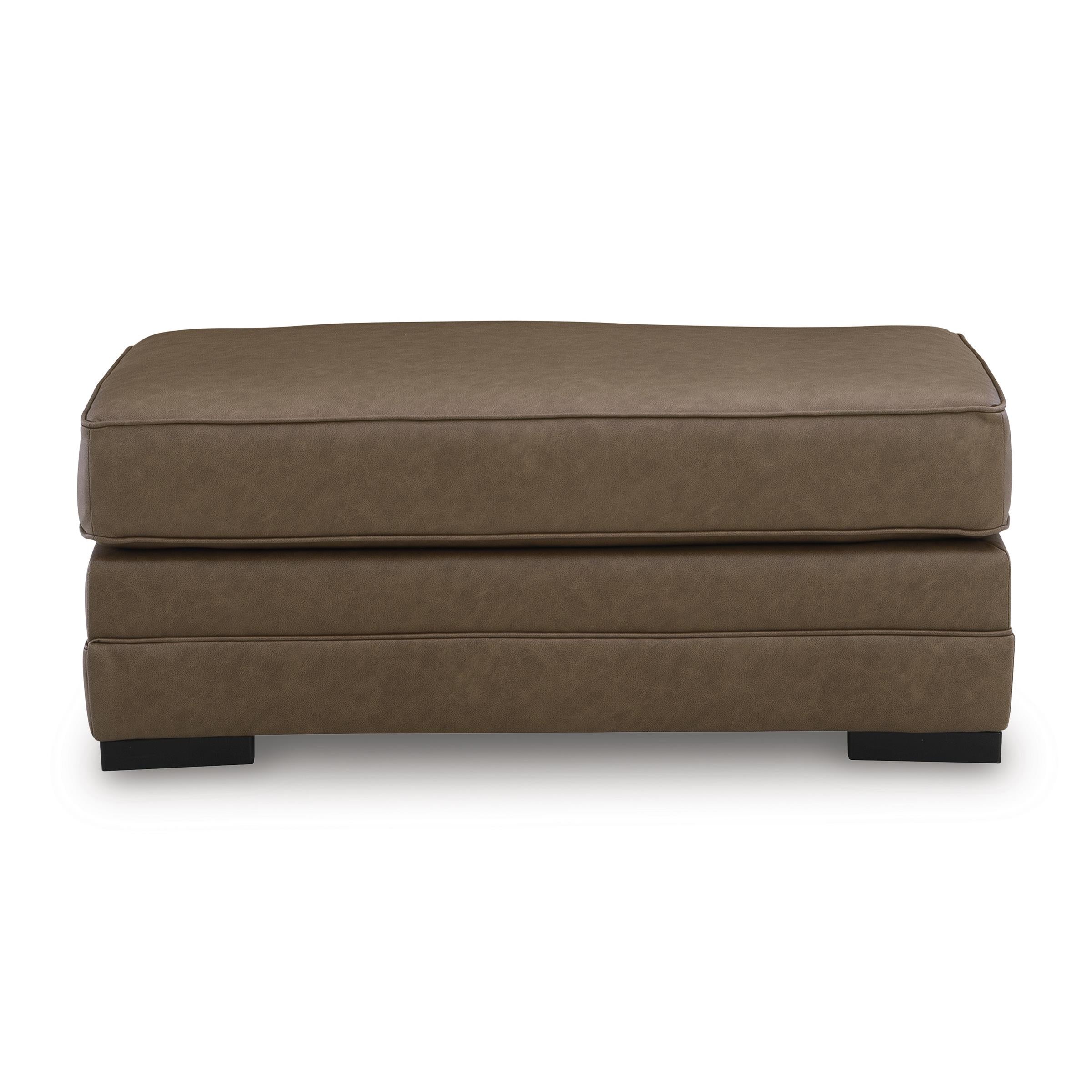 Benchcraft VillaCourt Leather Look Ottoman 7490914 - Image 2