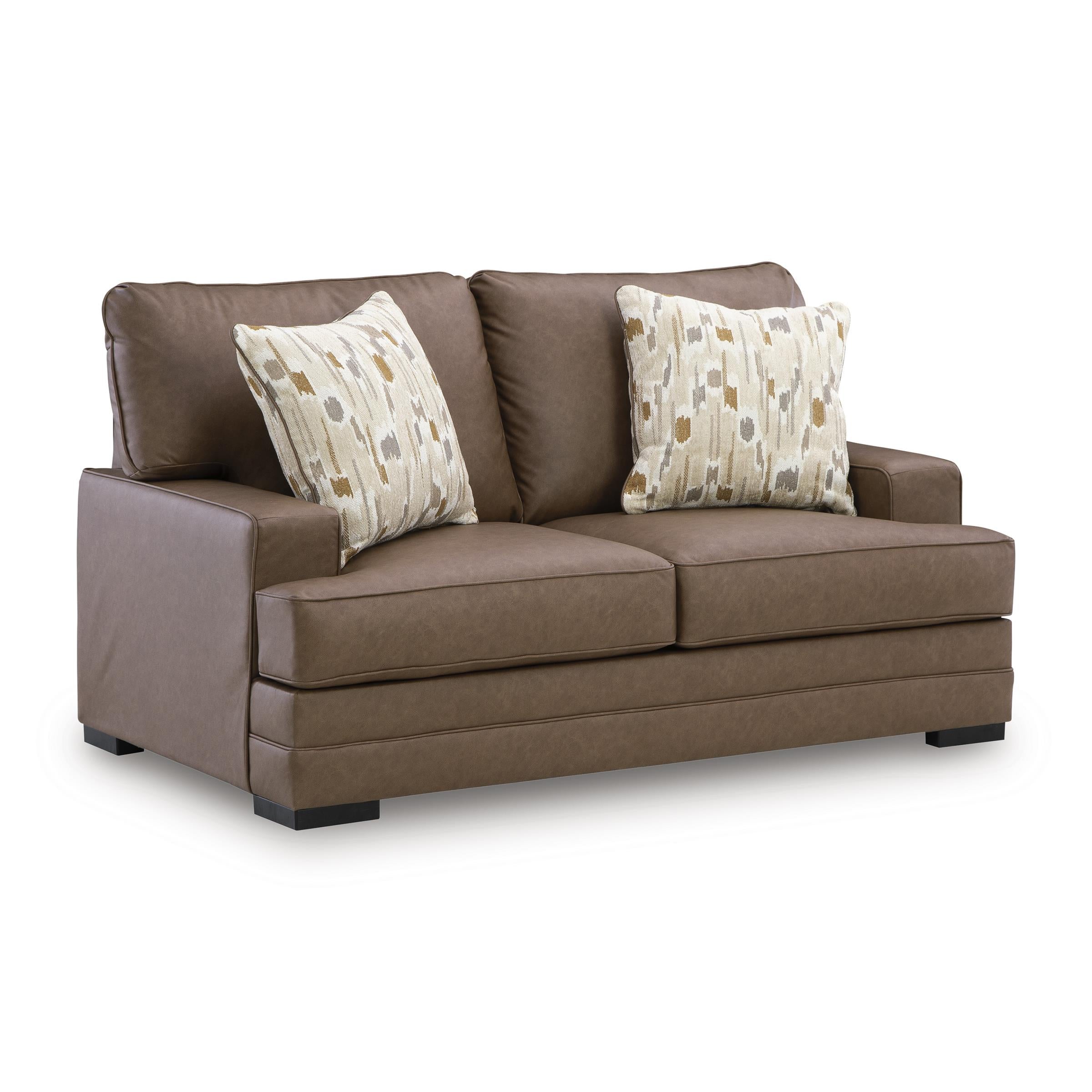 Benchcraft VillaCourt Stationary Leather Look Loveseat 7490935