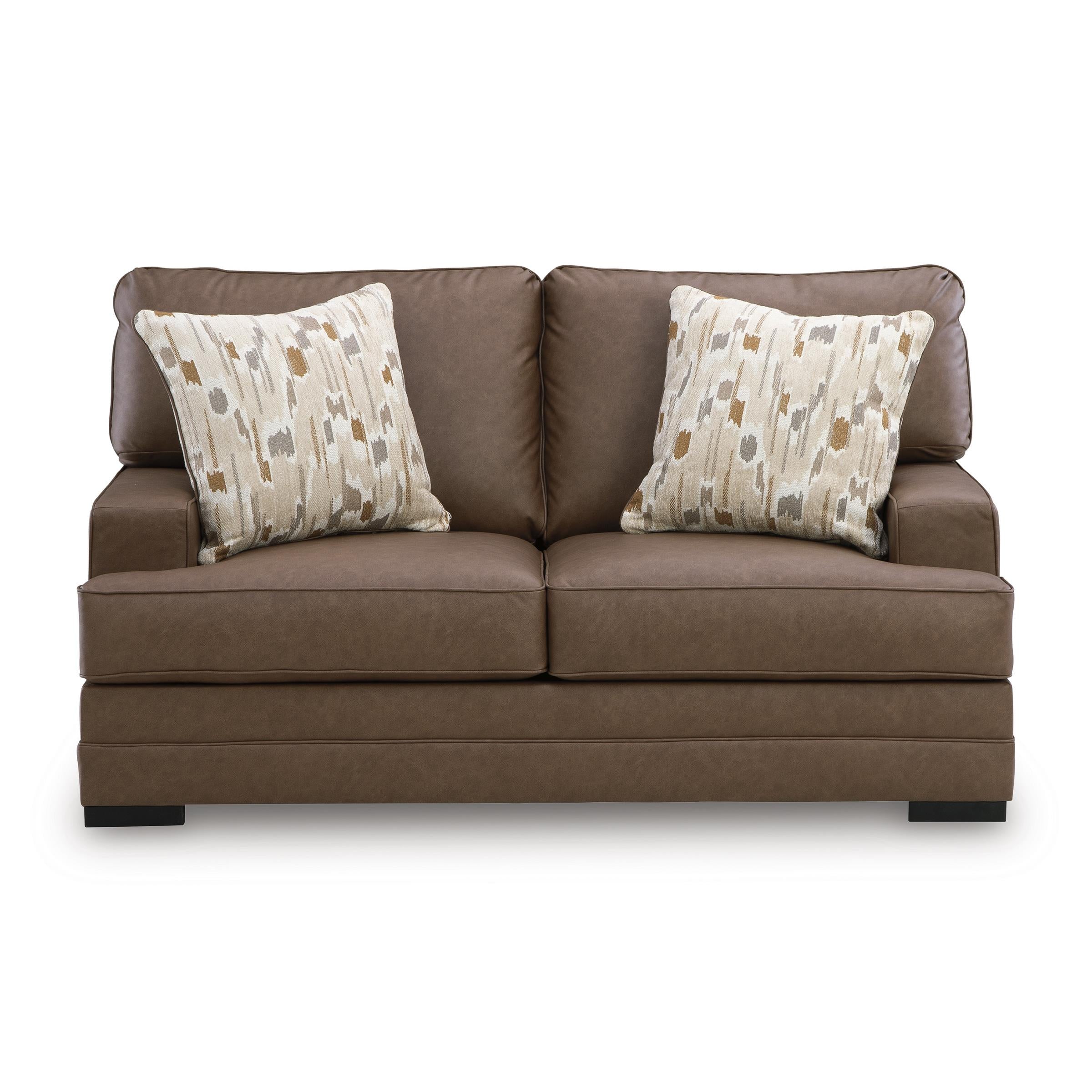 Benchcraft VillaCourt Stationary Leather Look Loveseat 7490935 - Image 2