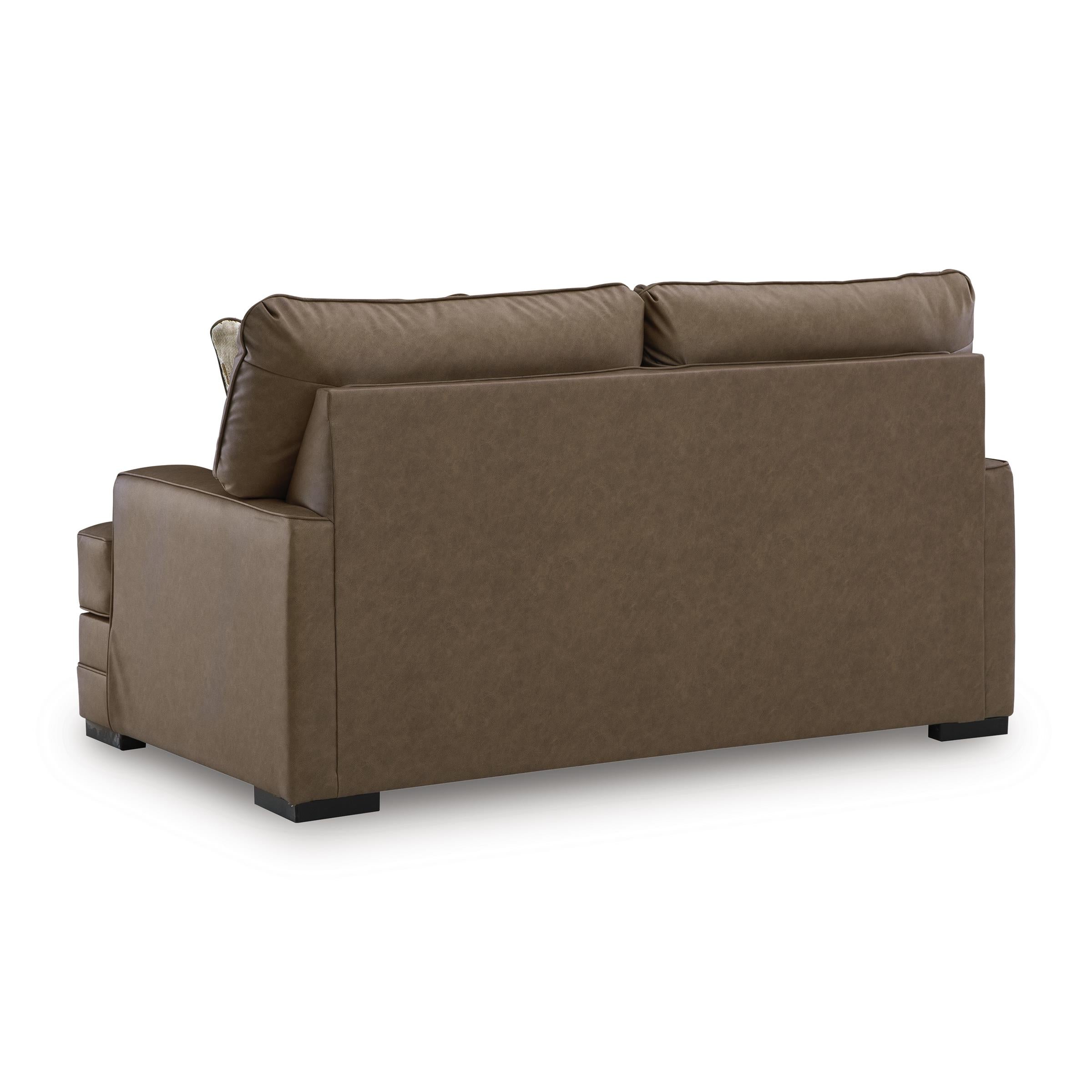 Benchcraft VillaCourt Stationary Leather Look Loveseat 7490935 - Image 3