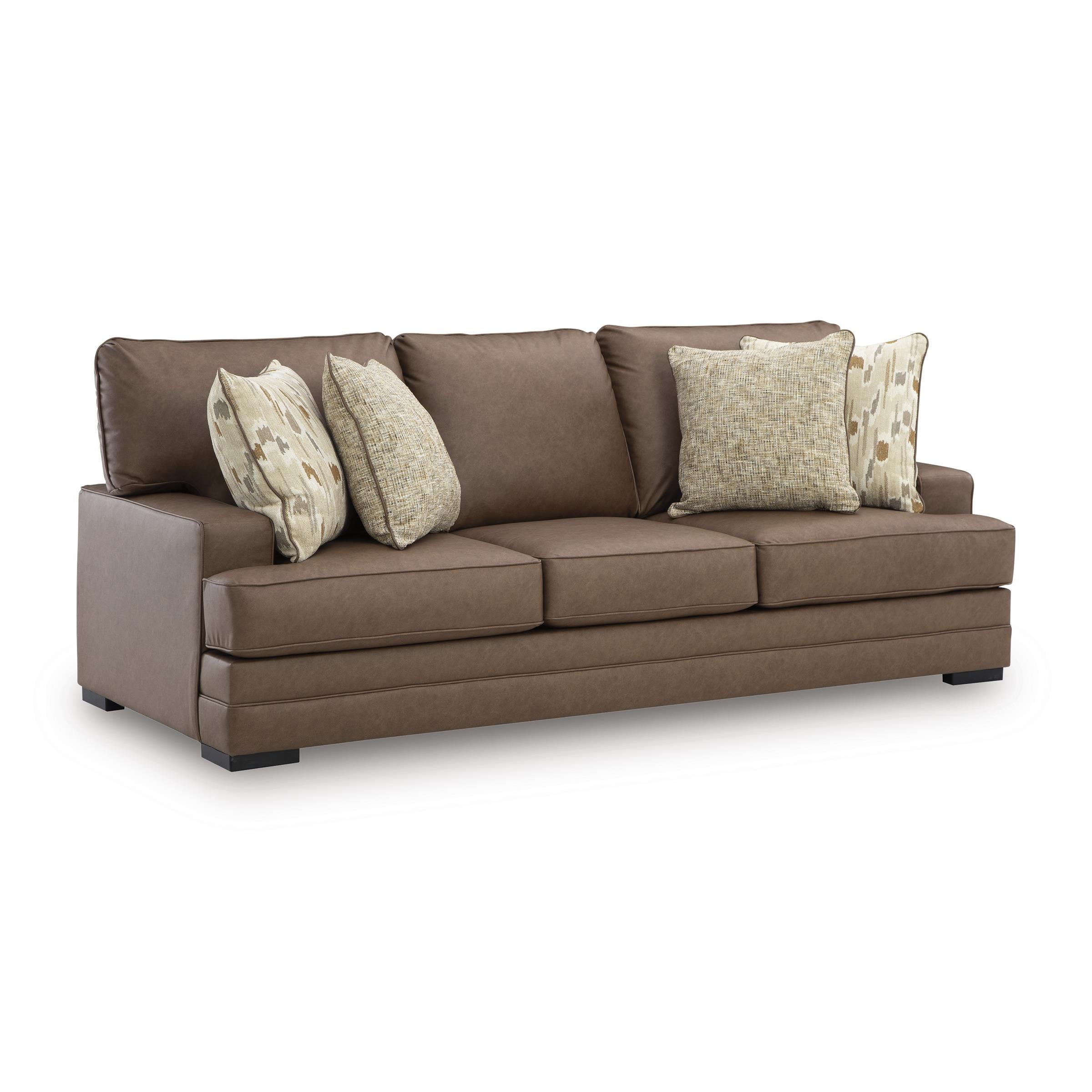 Benchcraft VillaCourt Stationary Leather Look Sofa 7490938 - Image 1