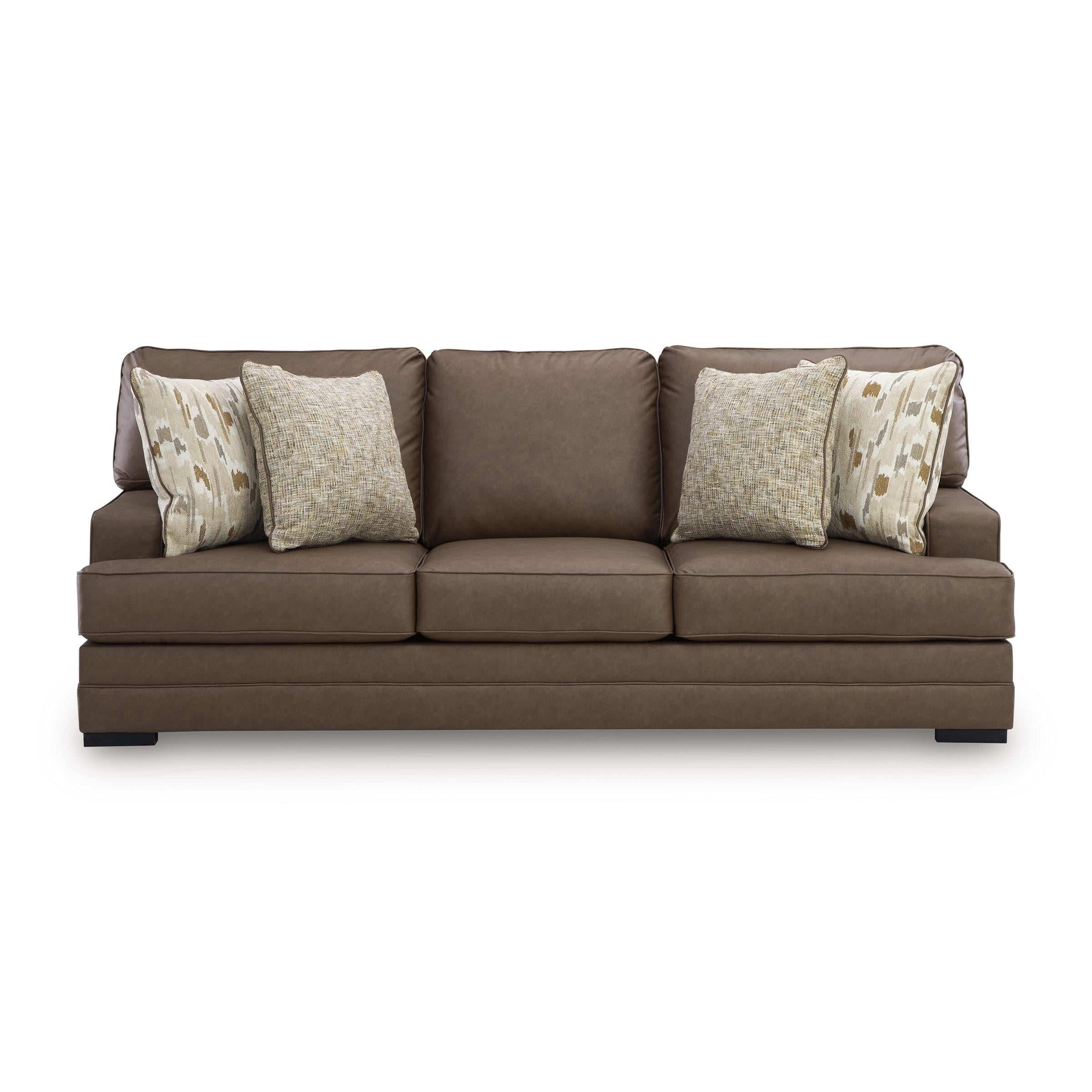 Benchcraft VillaCourt Stationary Leather Look Sofa 7490938 - Image 2