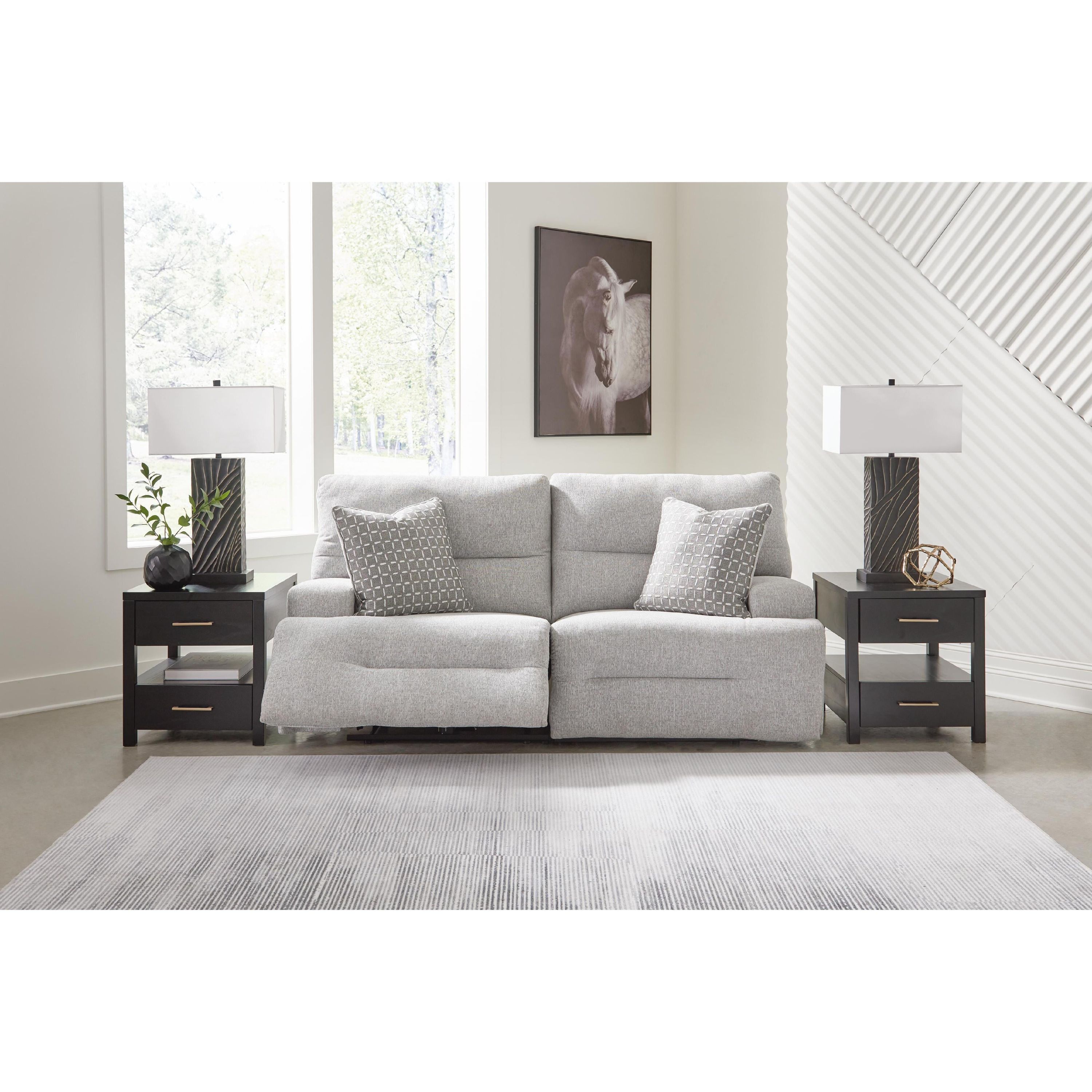 Signature Design by Ashley Acklen Place Power Reclining Fabric Loveseat 9360558/9360562 - Image 2