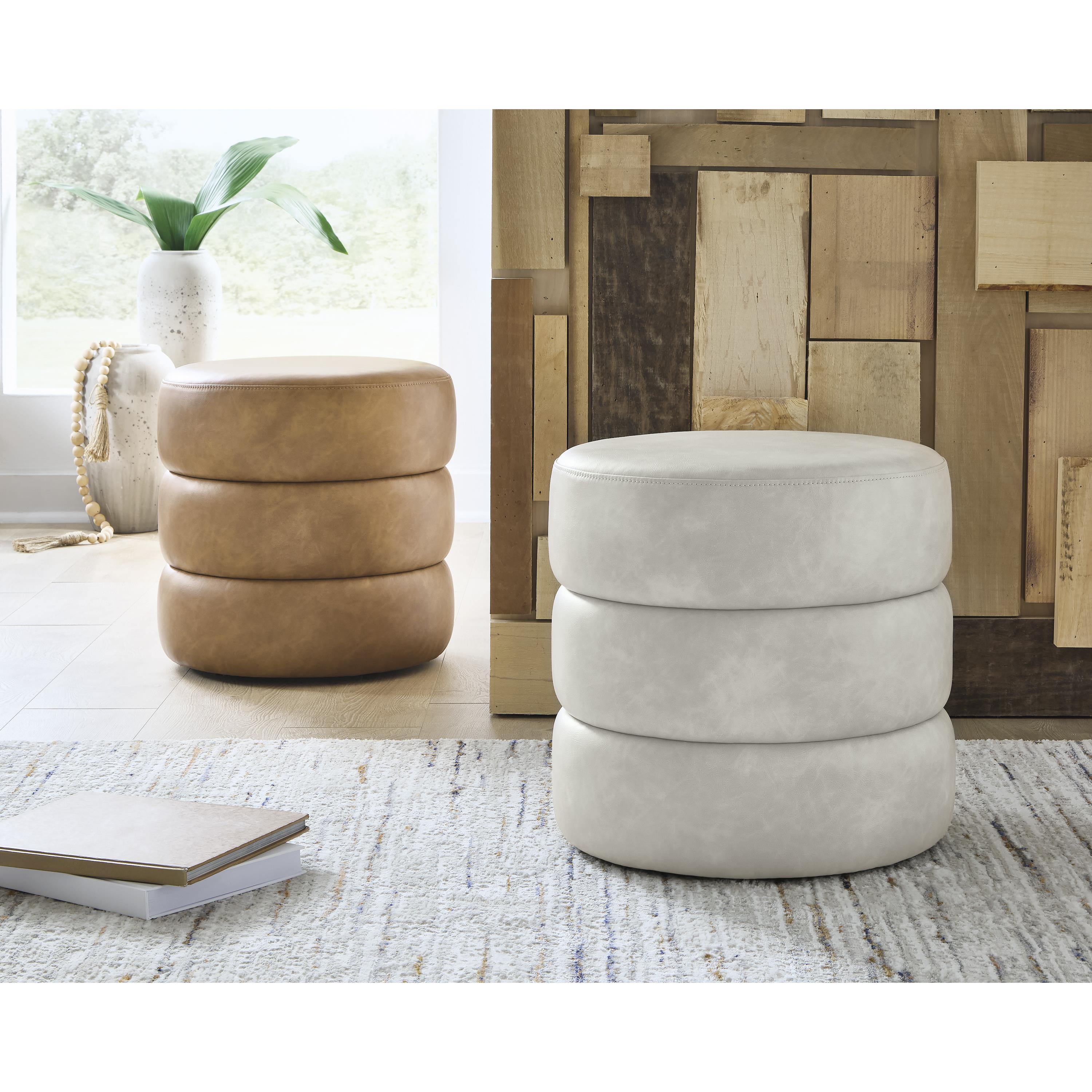 Signature Design by Ashley Ummi Leather Look Ottoman A3000791 - Image 3