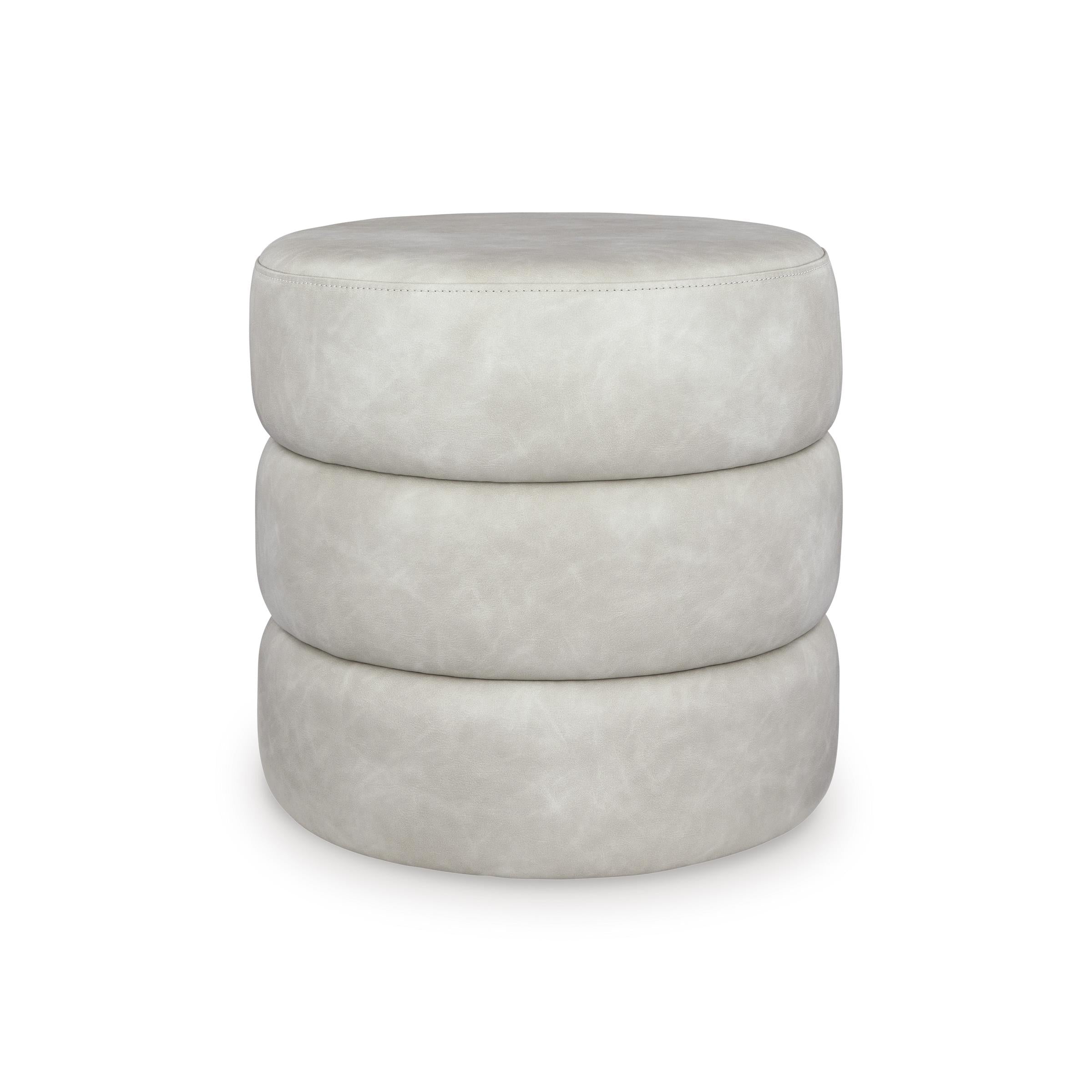 Signature Design by Ashley Ummi Leather Look Ottoman A3000792