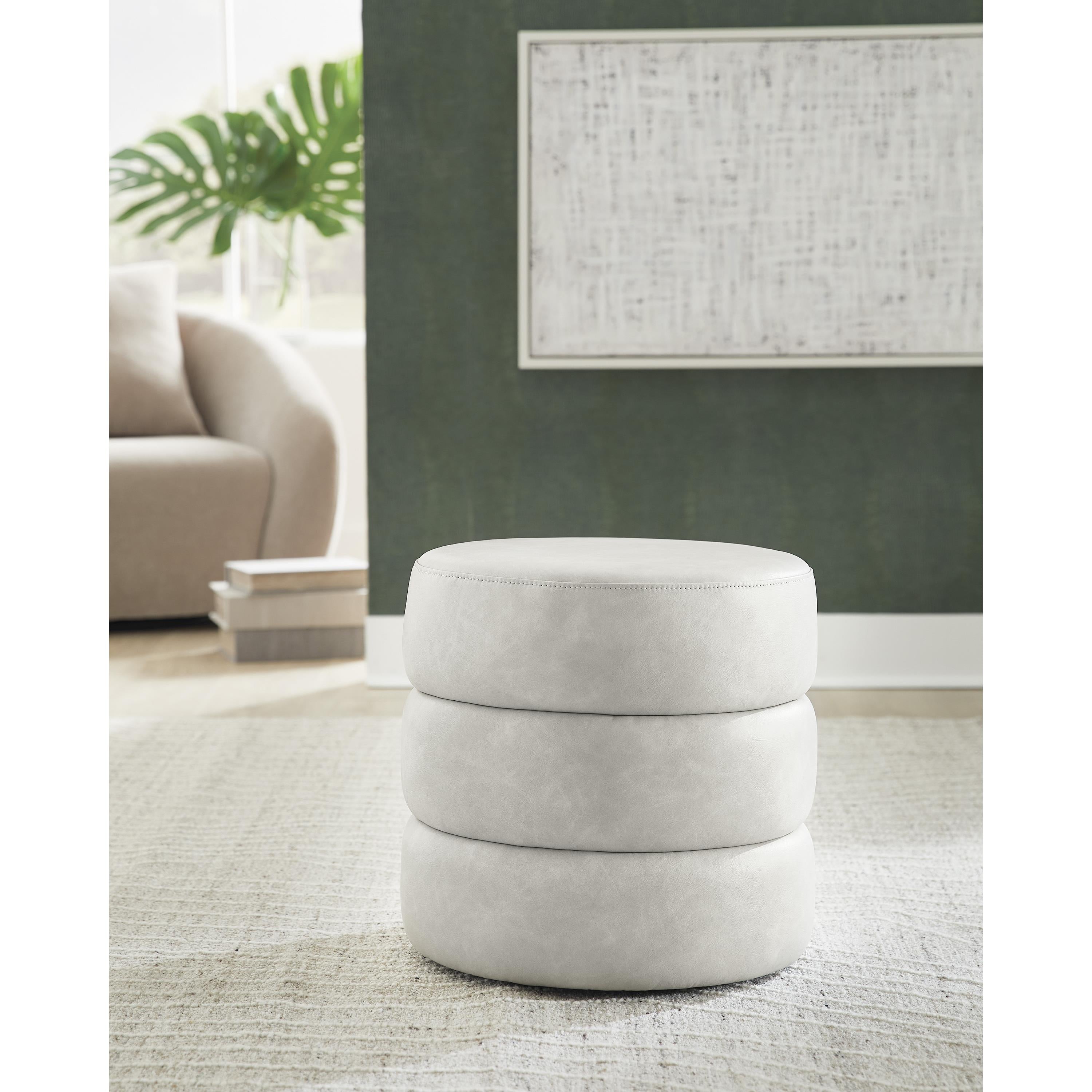 Signature Design by Ashley Ummi Leather Look Ottoman A3000792 - Image 2