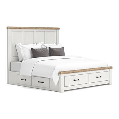 Signature Design by Ashley Savonport King Panel Bed with Storage B100-14/B4615-56S/B4615-58/B4615-60/B4615-60 - Image 1