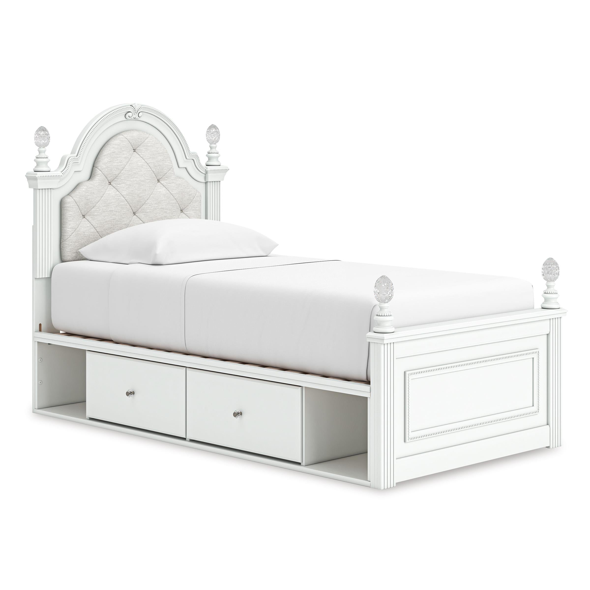 Signature Design by Ashley Kozlani Twin Upholstered Panel Bed with Storage PCB1819-153/PCB1819-52/PCB1819-150/B100-11 - Image 1
