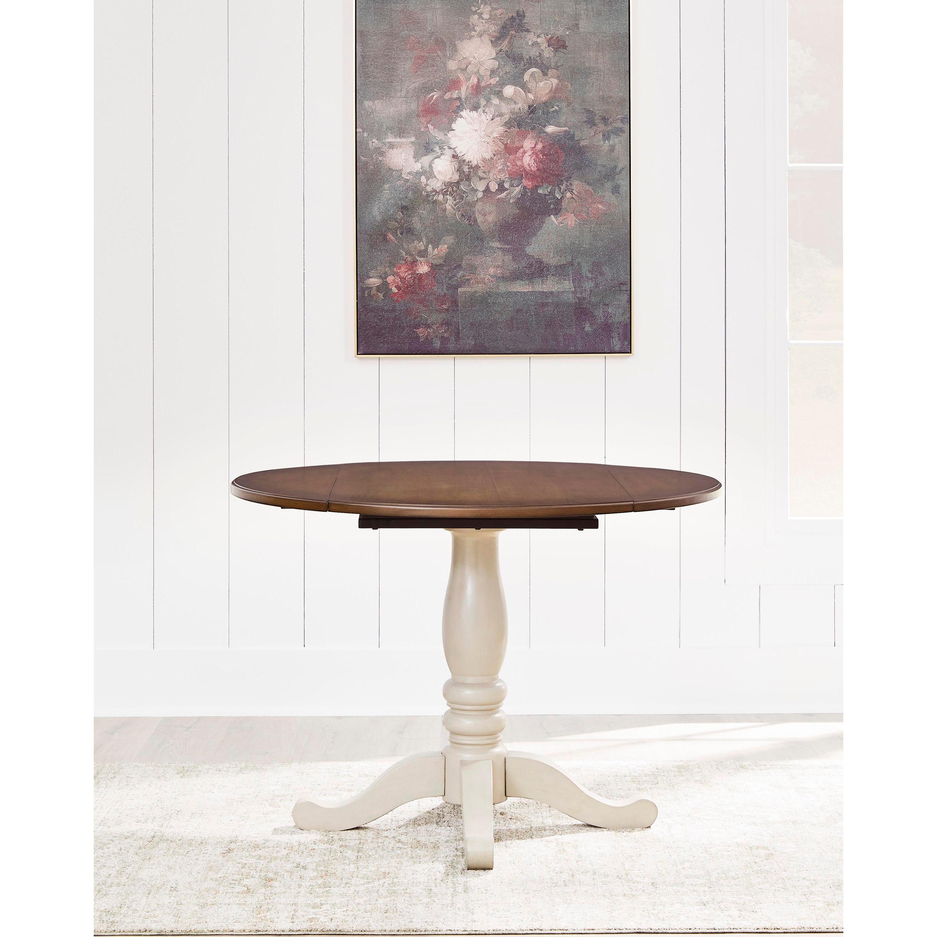 Signature Design by Ashley Round Wirloni Dining Table with Pedestal Base PCD616-15 - Image 3