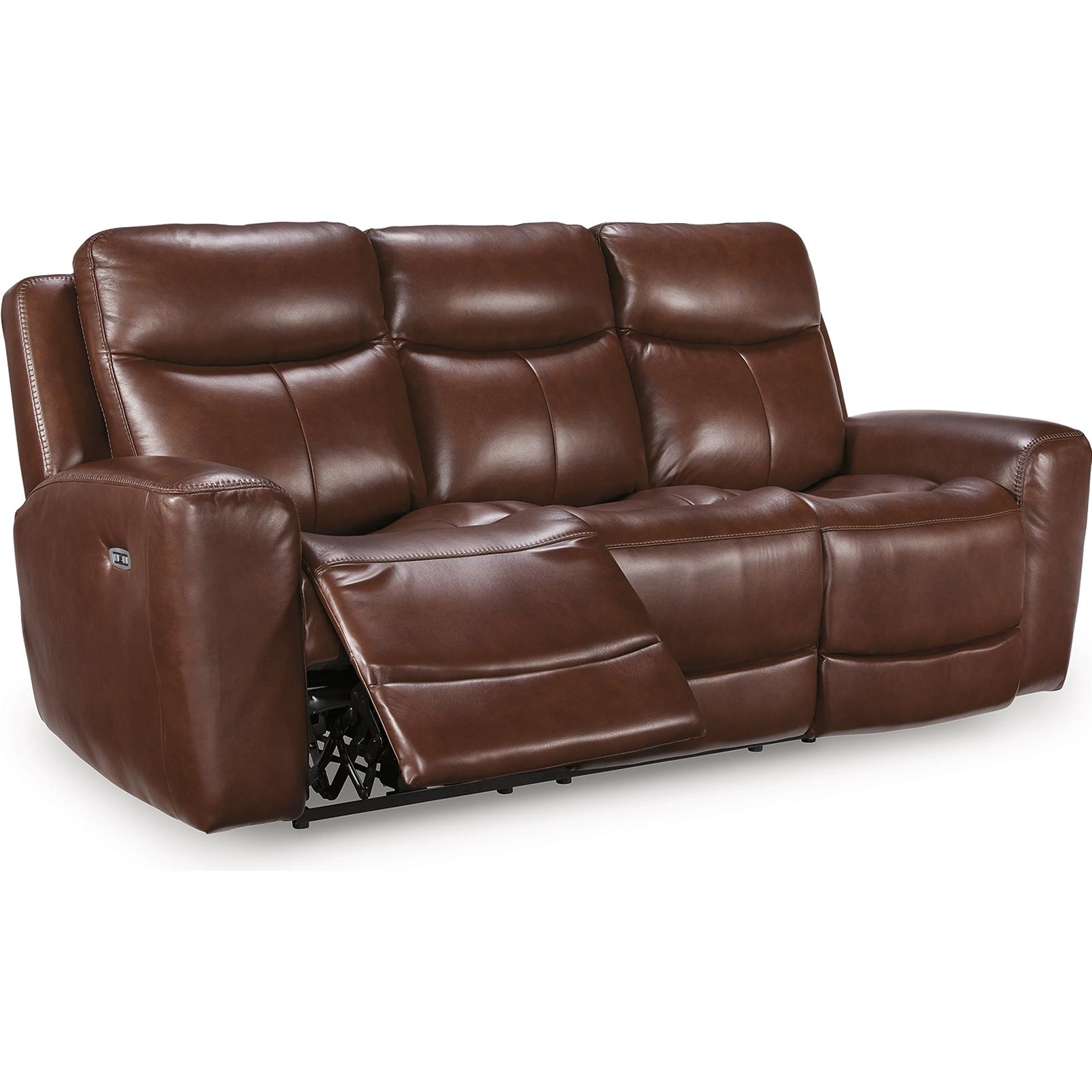 Signature Design by Ashley Next Move Power Reclining Leather Match Sofa PCU1210215 - Image 1