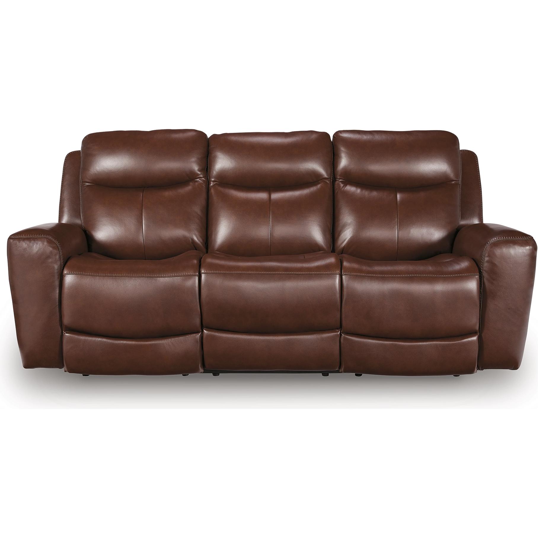 Signature Design by Ashley Next Move Power Reclining Leather Match Sofa PCU1210215 - Image 2