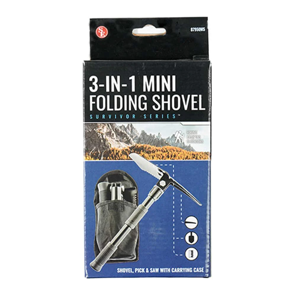 Sona Enterprises 3-in-1 Mini Folding Shovel - Image 2