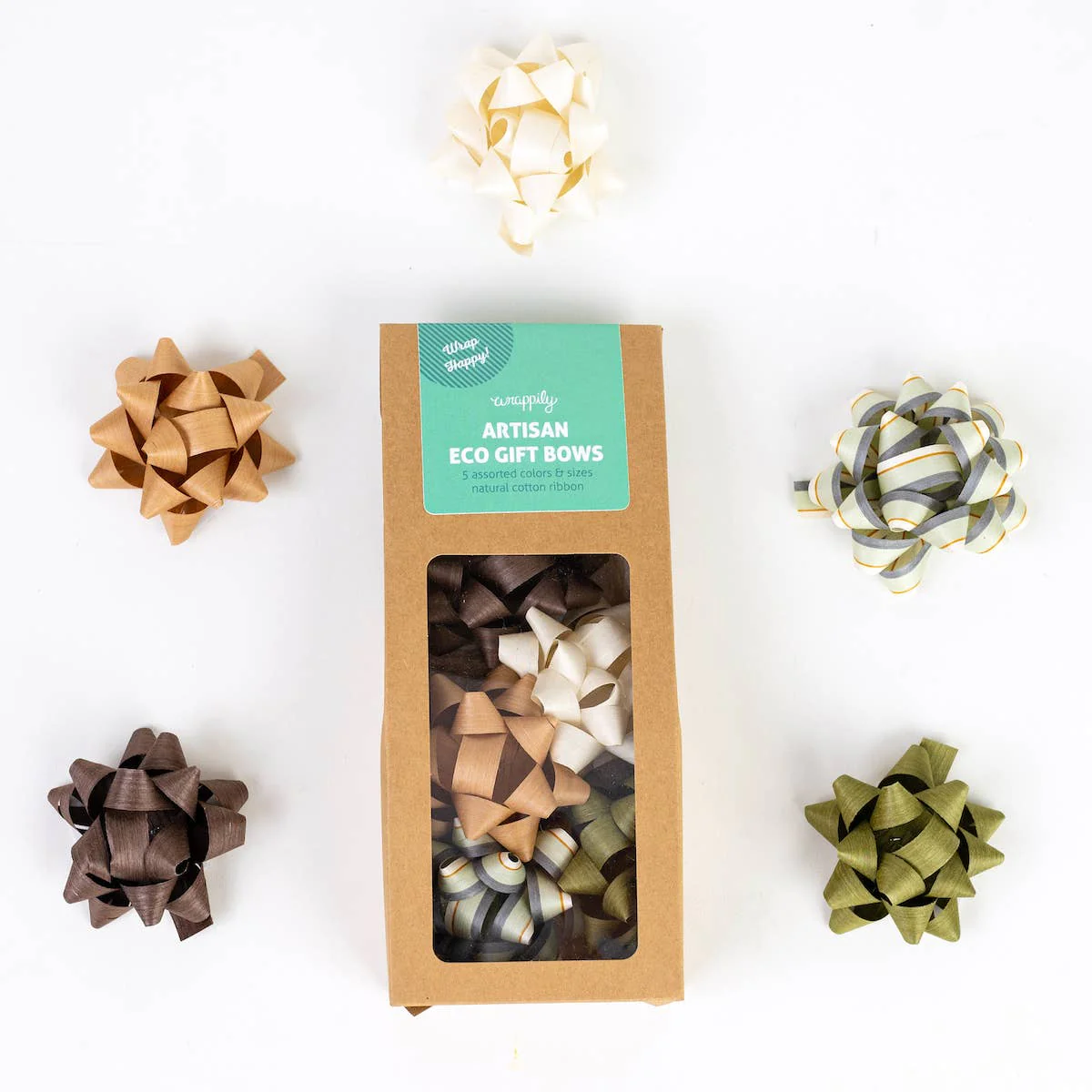 Eco Gift Bows • Artisanal Natural Cotton • Neutral Tones - Image 1