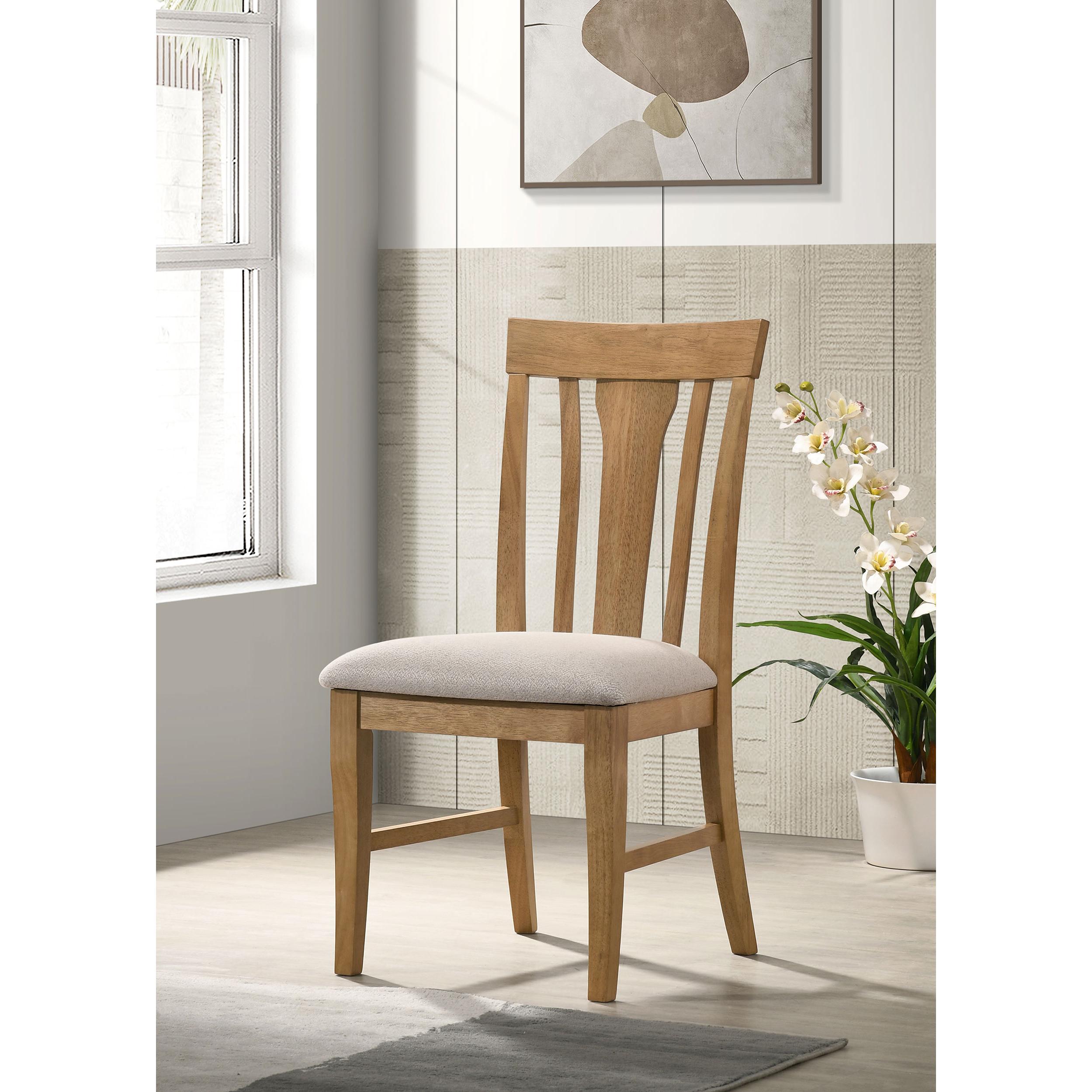 Coaster Furniture Hartville 109462 Set of 2 Dining Side Chair - Natural Light Brown - Image 2