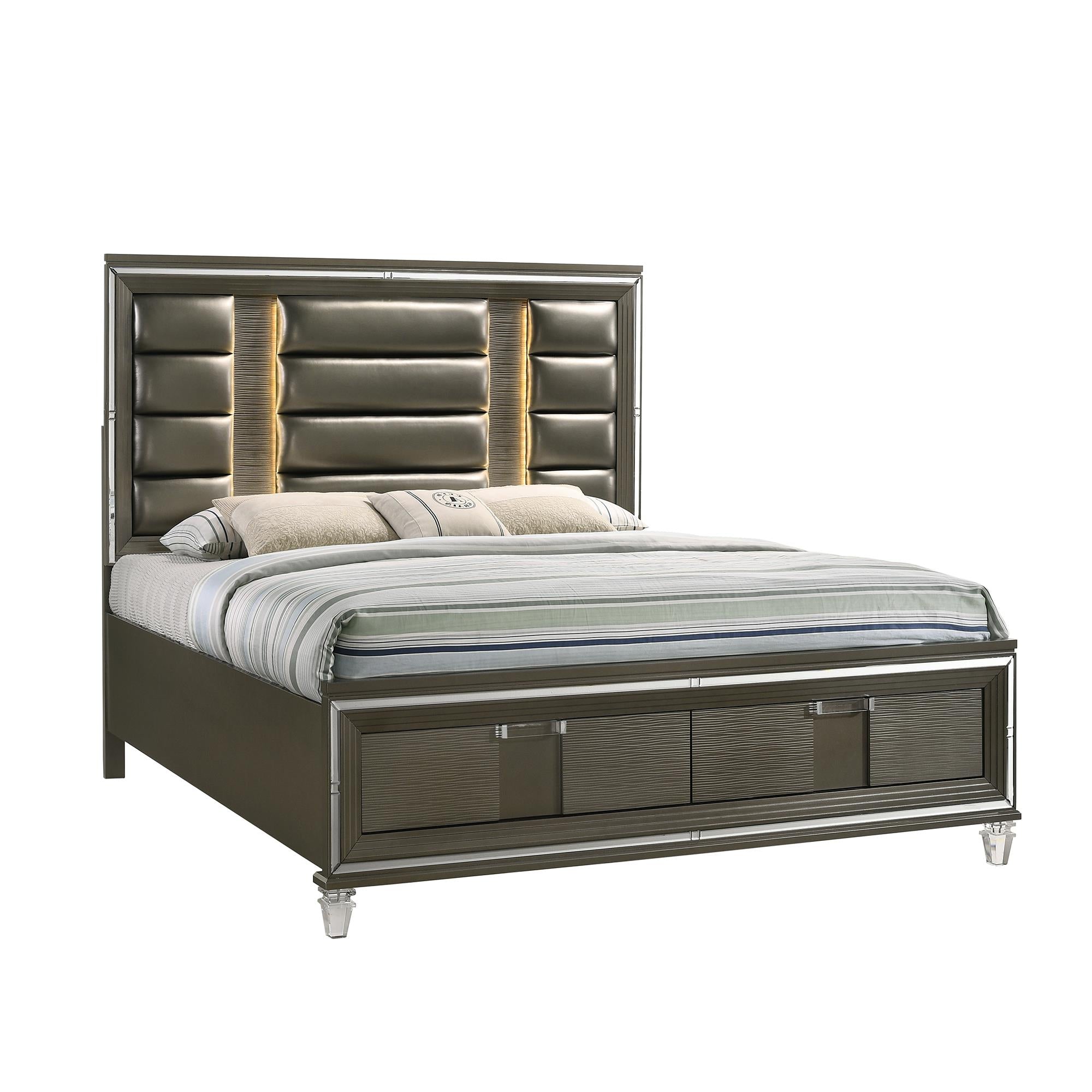 Elements International Twenty Nine TN600KB 2-Drawer King Storage Bed - Image 1
