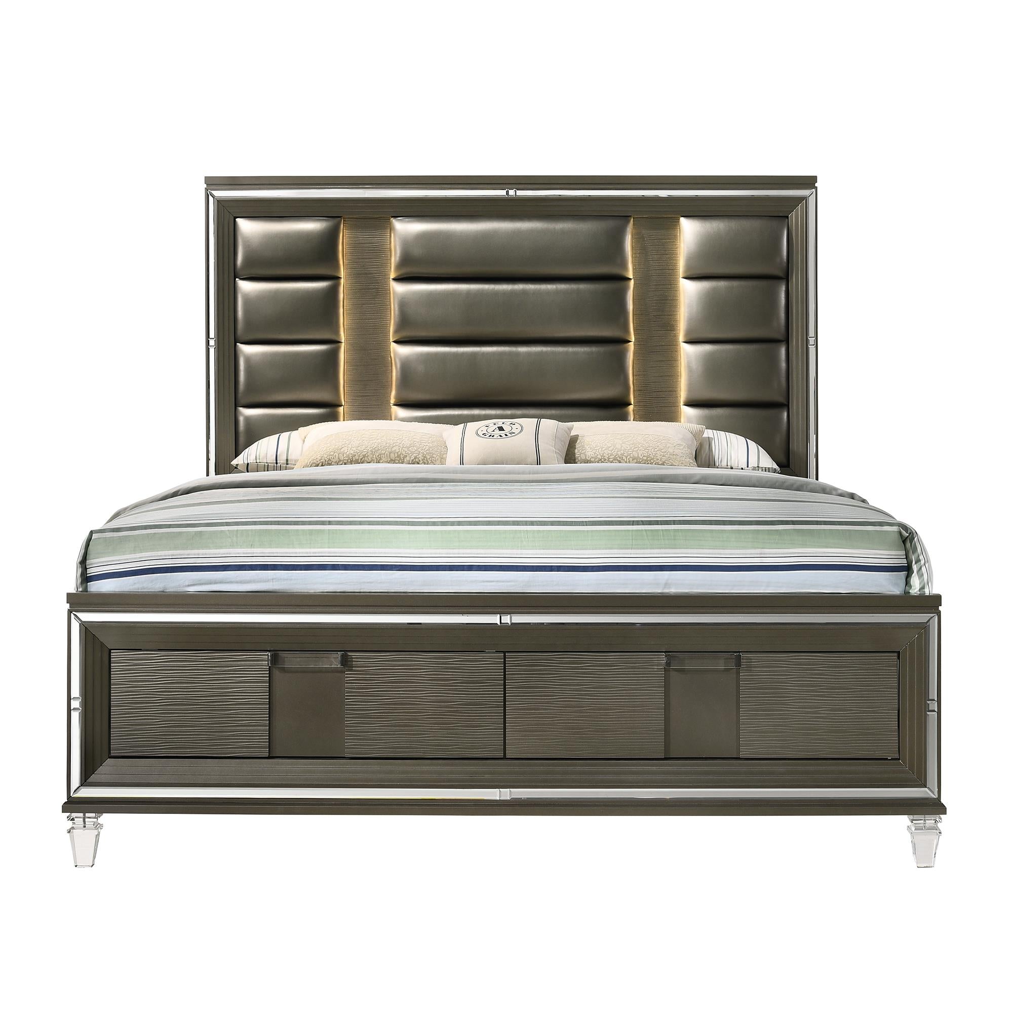 Elements International Twenty Nine TN600KB 2-Drawer King Storage Bed - Image 3