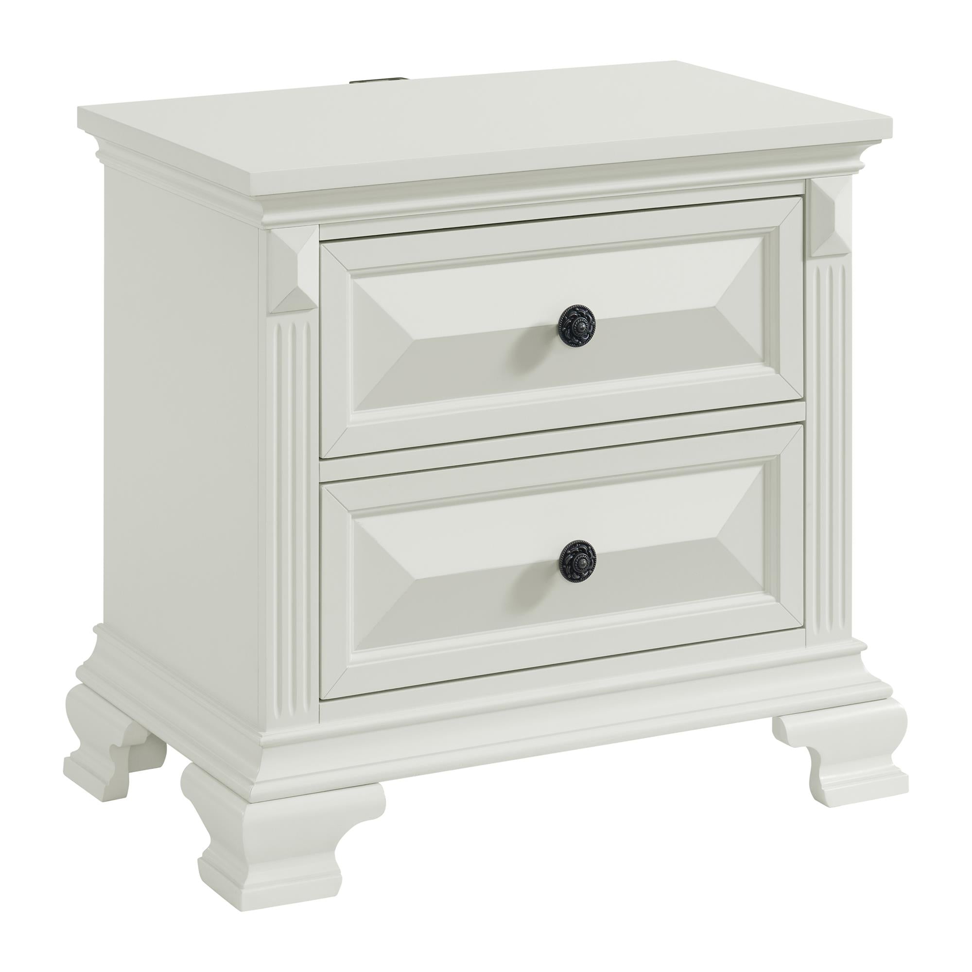 Elements International Bridgestone B-10980-7-NS 2-Drawer Nightstand - Image 1