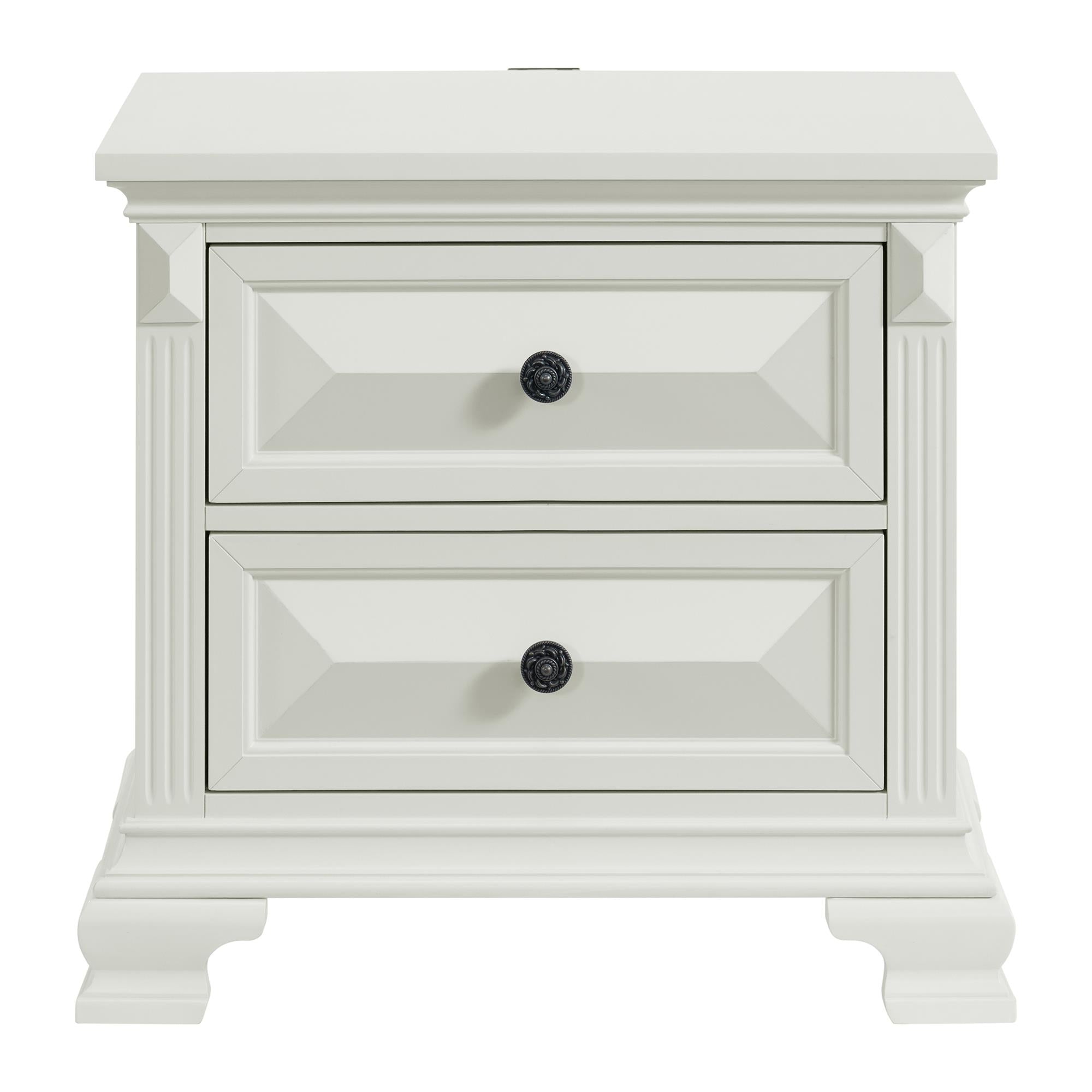 Elements International Bridgestone B-10980-7-NS 2-Drawer Nightstand - Image 2