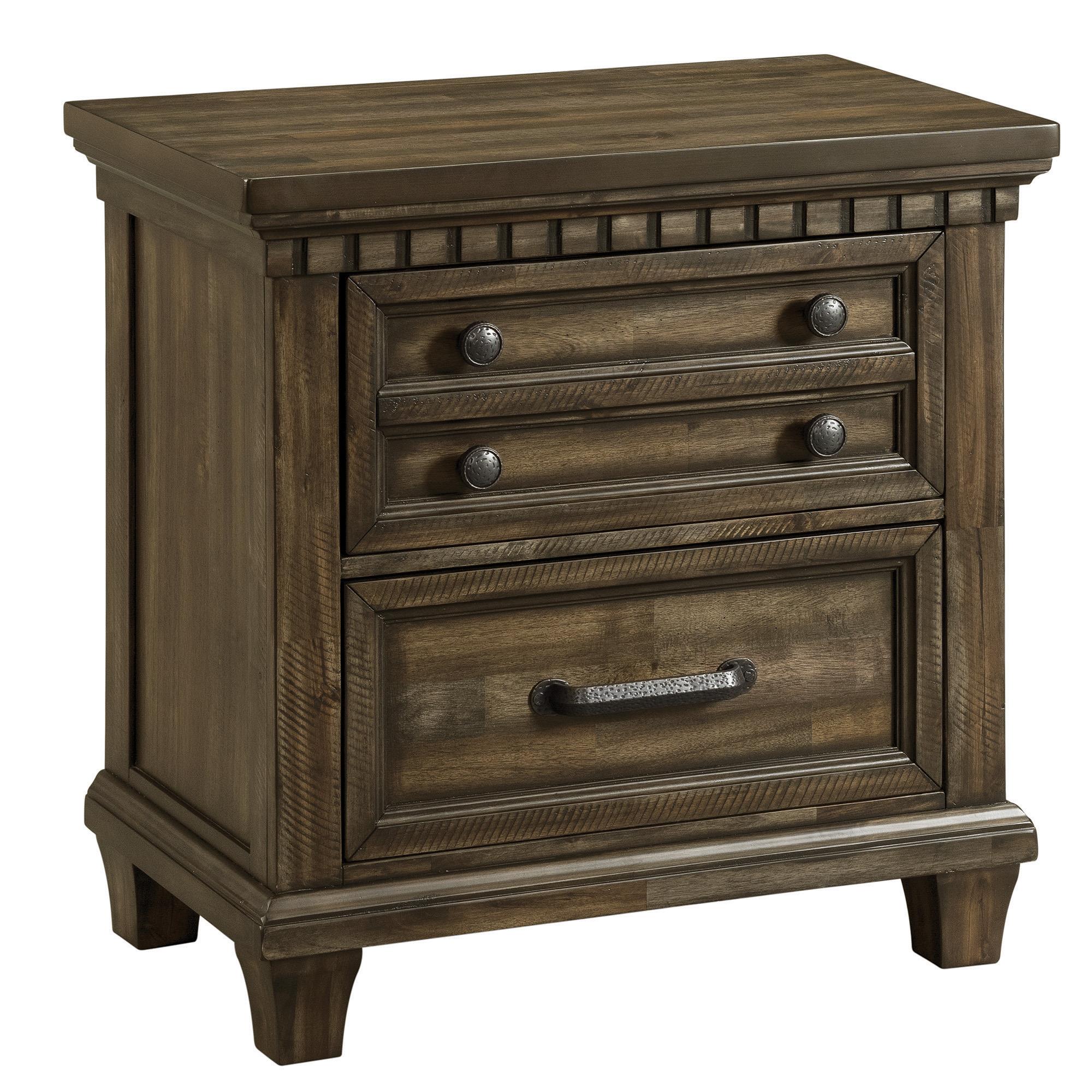 Elements International McCoy B-10530-5-NS 2-Drawer Nightstand - Image 1