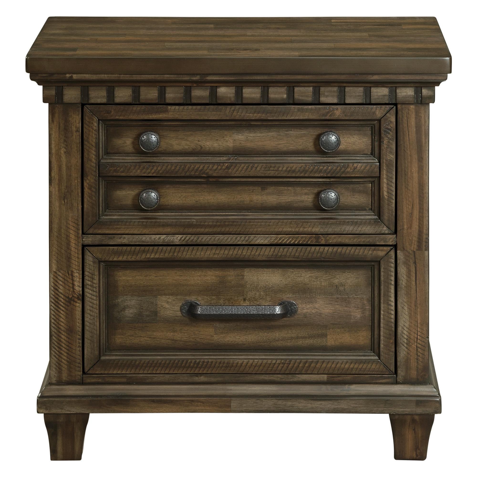 Elements International McCoy B-10530-5-NS 2-Drawer Nightstand - Image 2