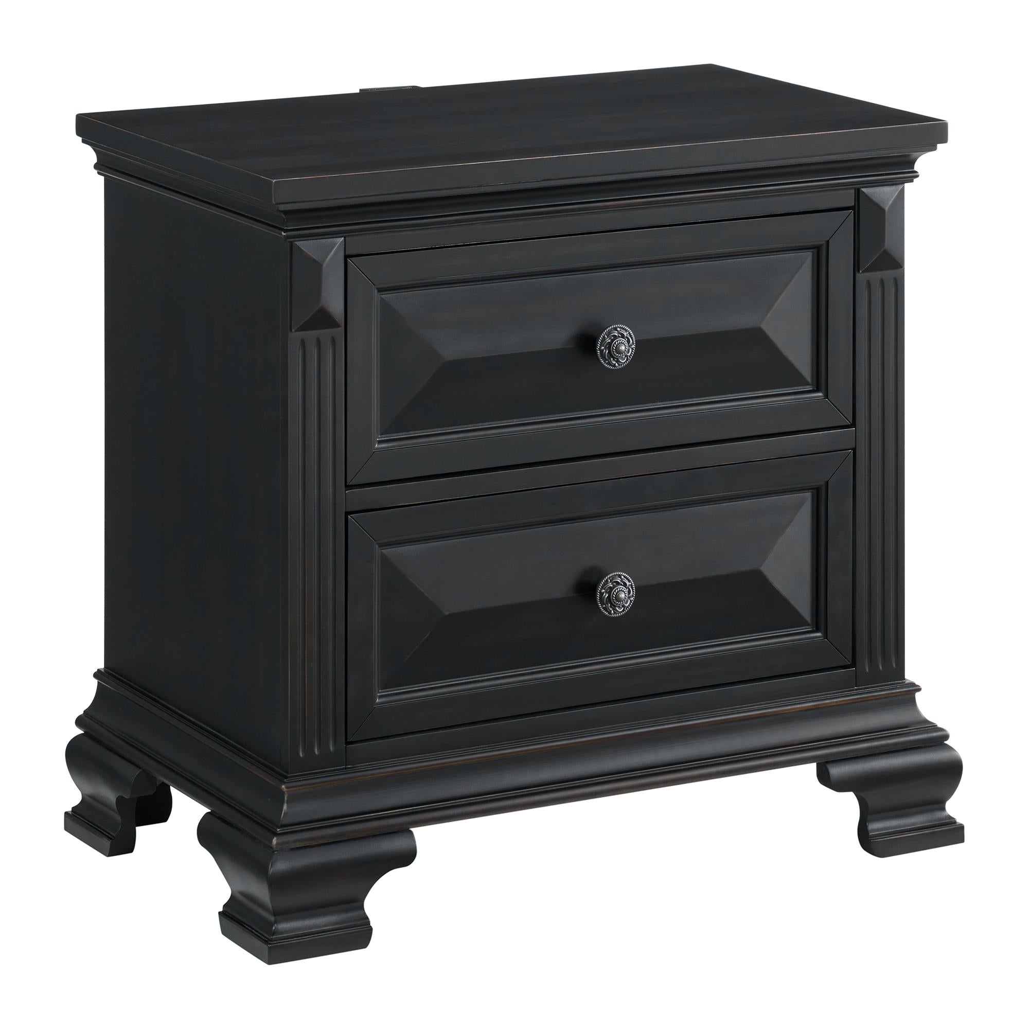 Elements International Bridgestone B-10980-8-NS 2-Drawer Nightstand - Image 1