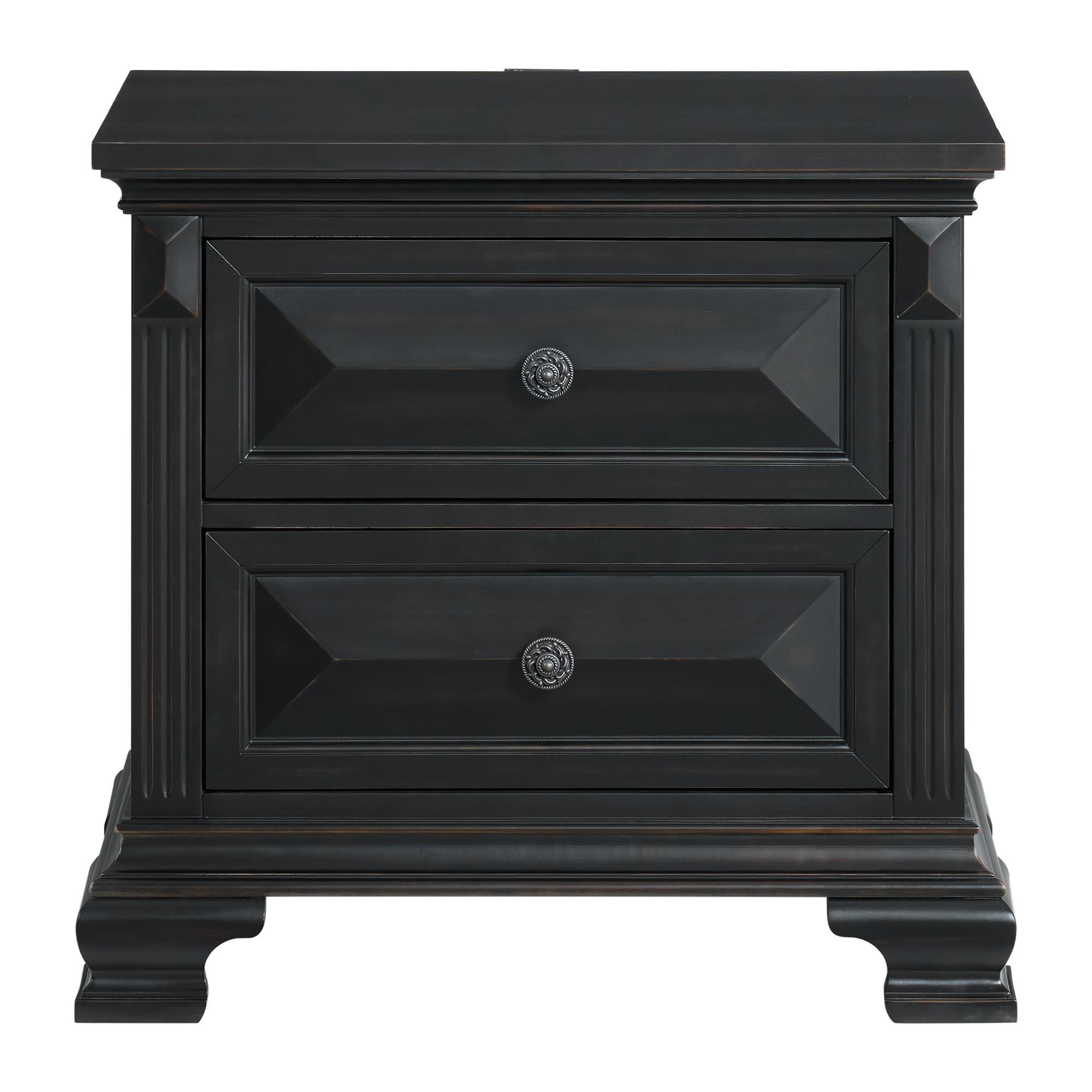 Elements International Bridgestone B-10980-8-NS 2-Drawer Nightstand - Image 2