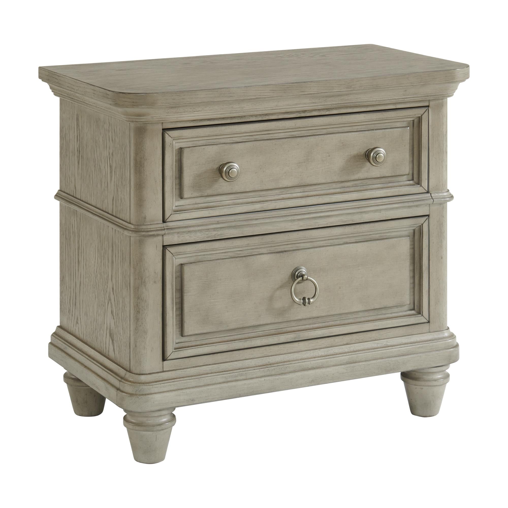 Elements International Whit-Ash B-11360-3-NS 2-Drawer Nightstand - Image 1