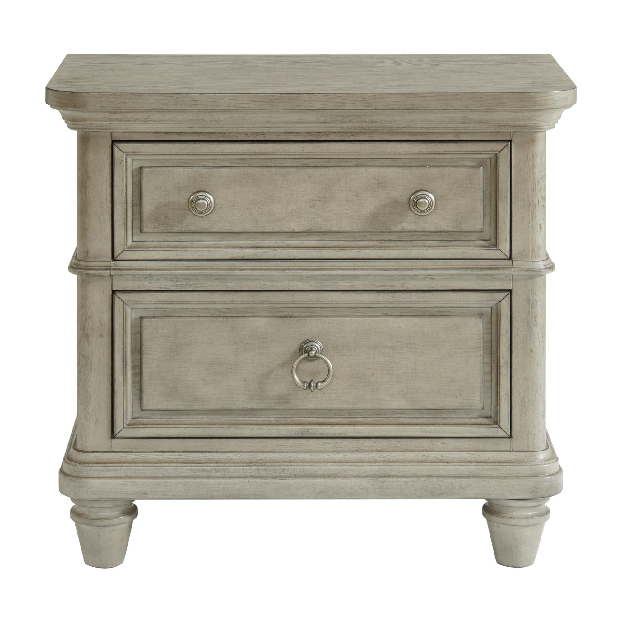 Elements International Whit-Ash B-11360-3-NS 2-Drawer Nightstand - Image 2