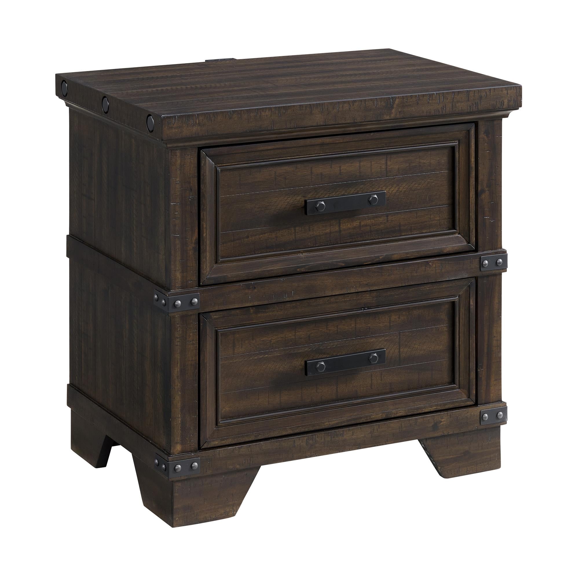 Elements International Colorado City B-13010-8-NS 2-Drawer Nightstand - Image 1