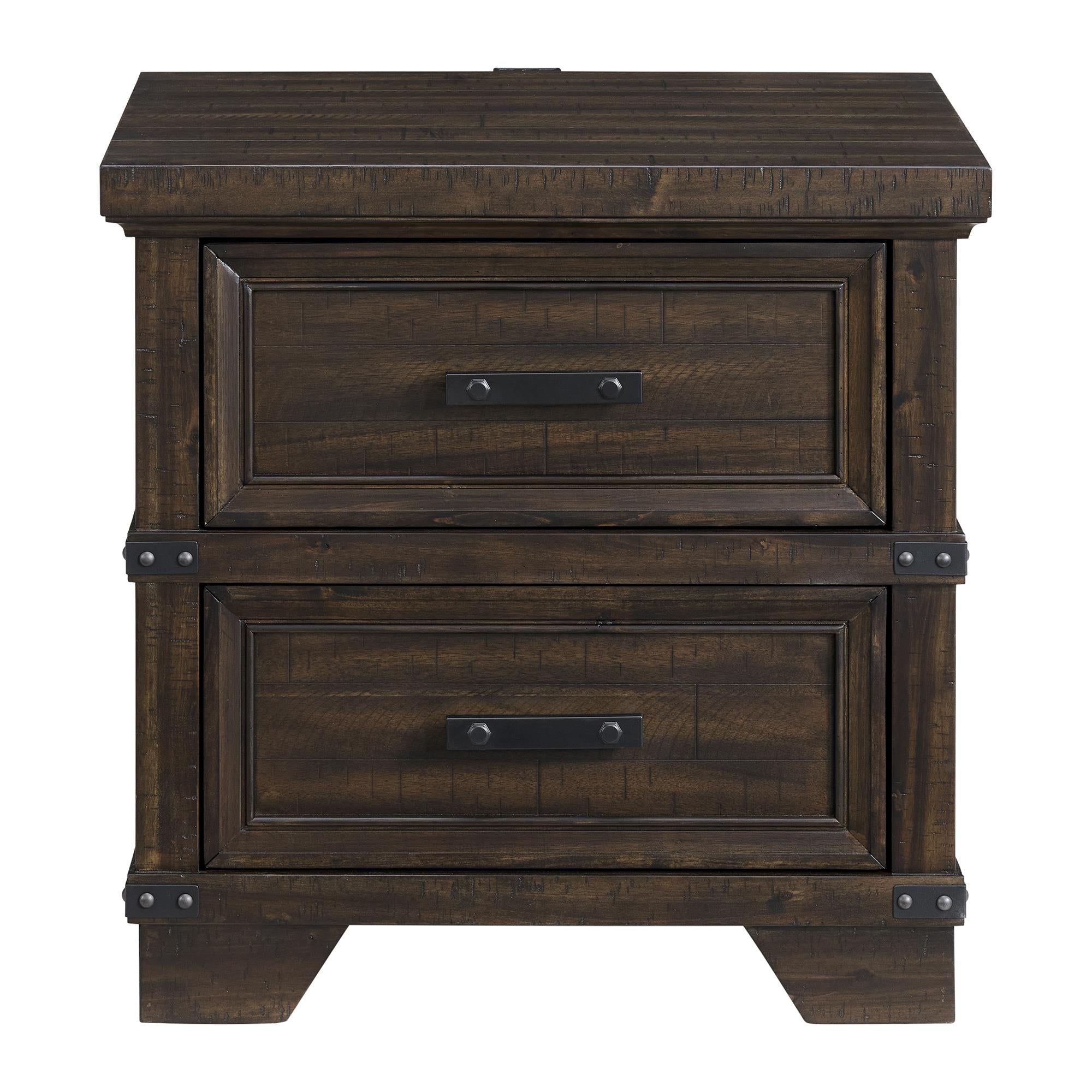 Elements International Colorado City B-13010-8-NS 2-Drawer Nightstand - Image 2