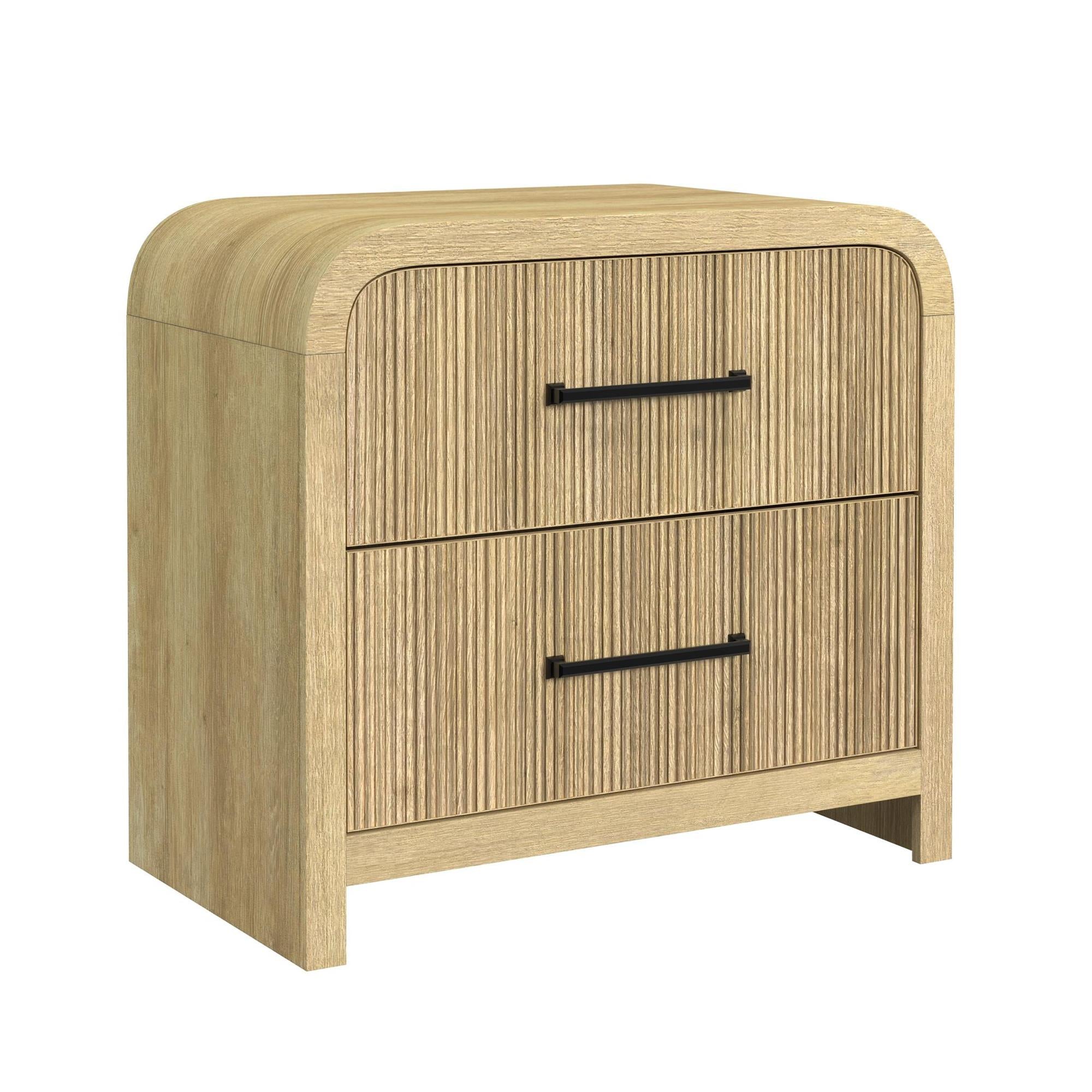 Elements International Ridgemont B-14440-6-NS2 2-Drawer Nightstand - Image 1