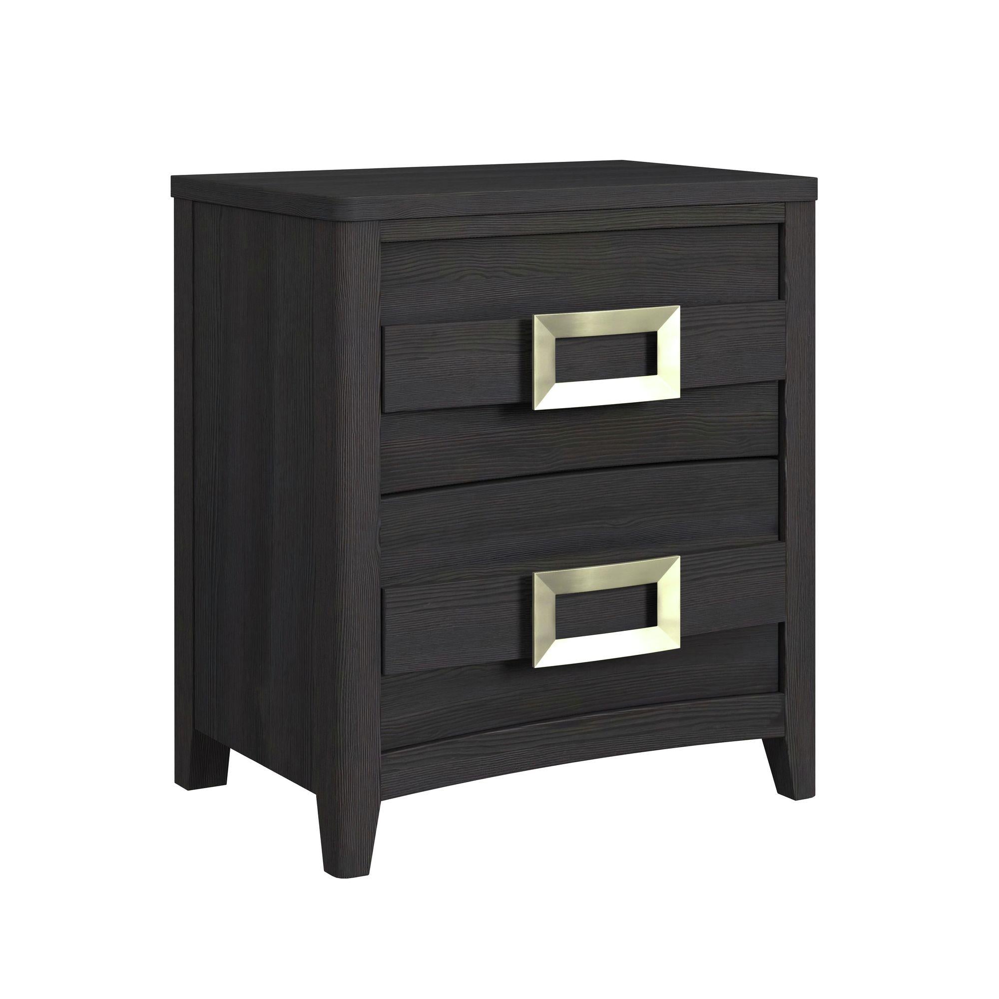 Elements International Tobias B-15990-8-NS 2-Drawer Nightstand - Image 1